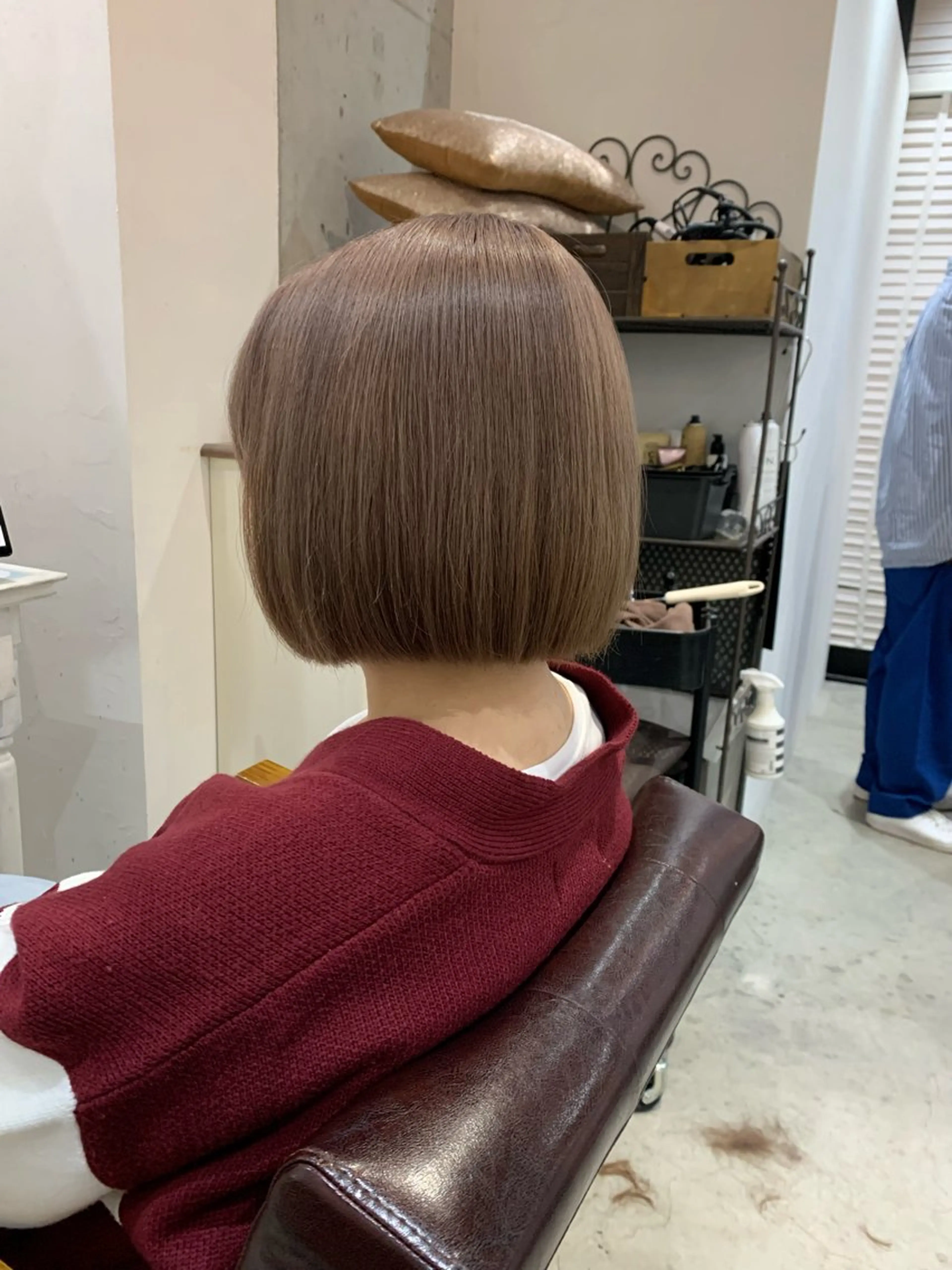 ショート カラー ヘアアレンジ ヘアカラー keiベージュ /透明感カラー/博多のヘアスタイル