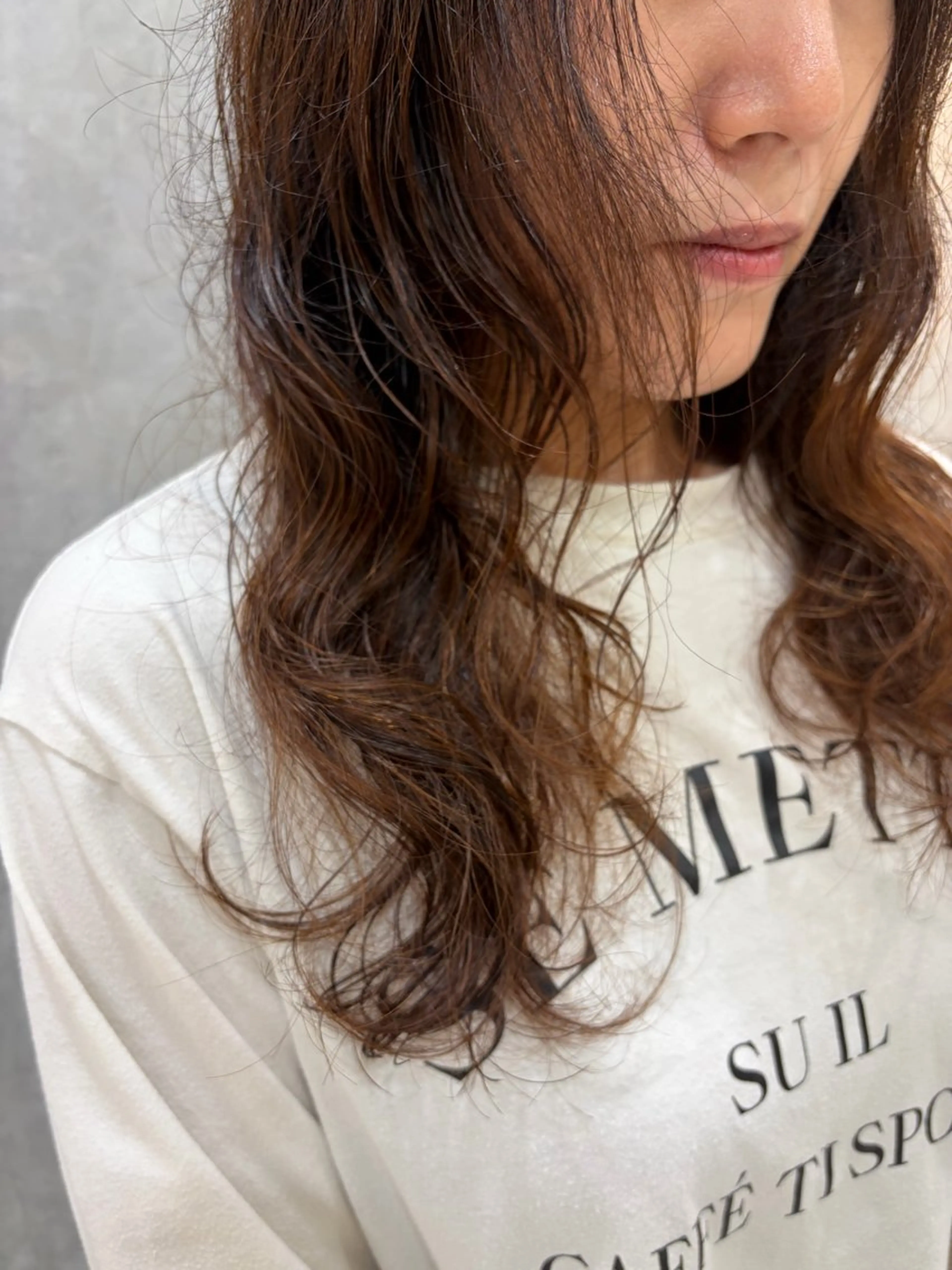 セミロング セミロングパーマ カット パーマ SATO RISAのヘアスタイル