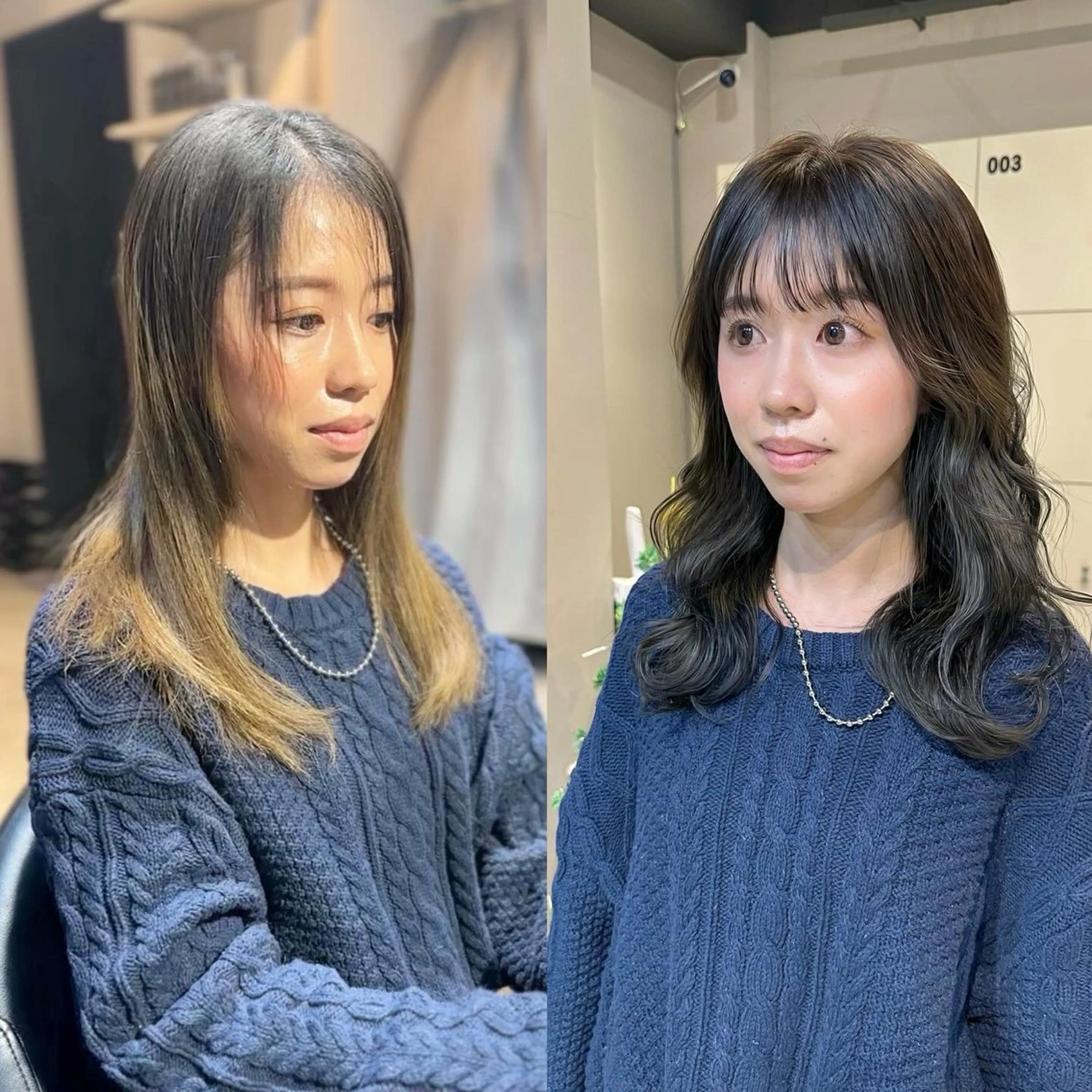 セミロング カラー 髪質改善 KURO/韓国ヘア /レイヤーカットのヘアスタイル