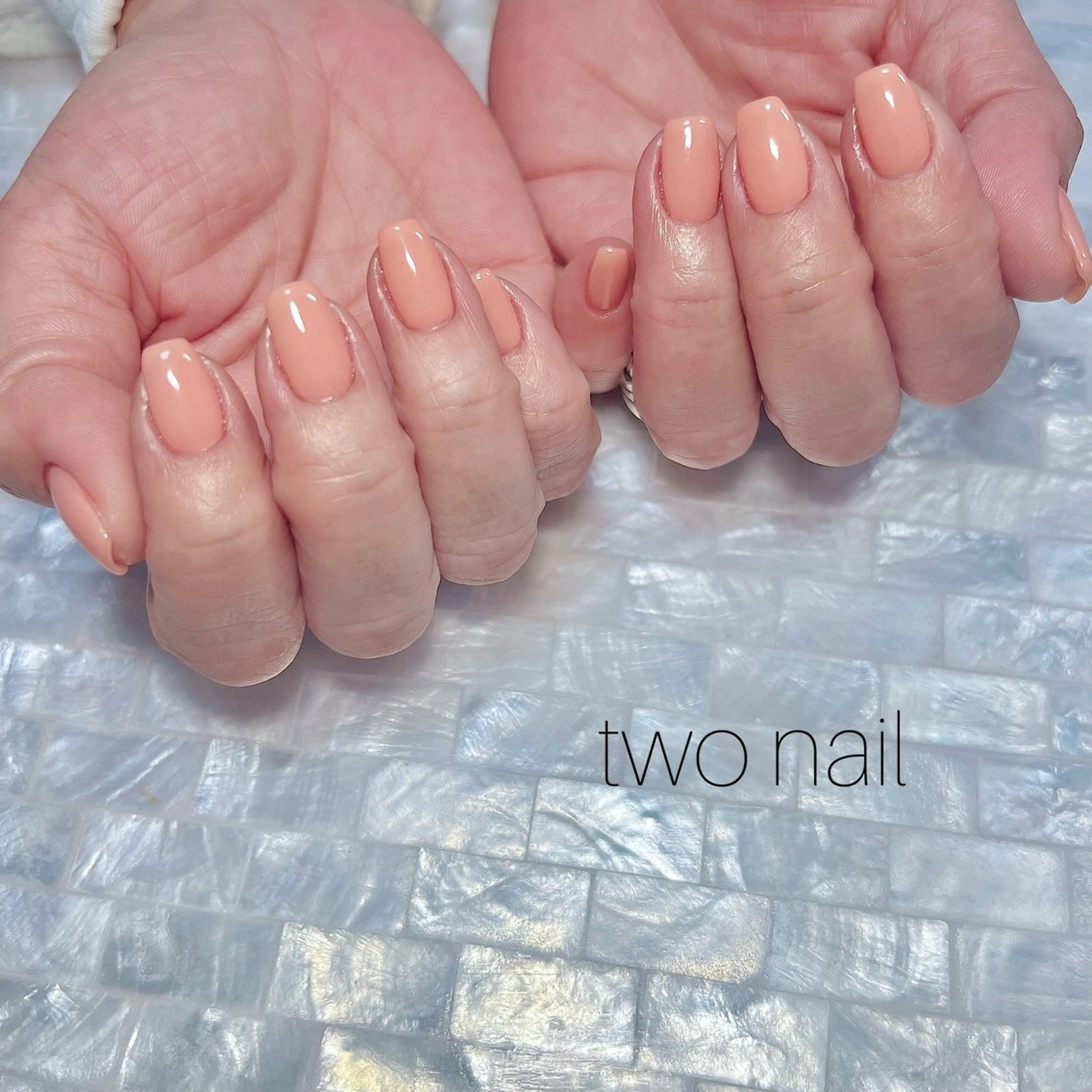 ネイル ネイルチップ ホワイト ハンドネイル two nailのネイルデザイン