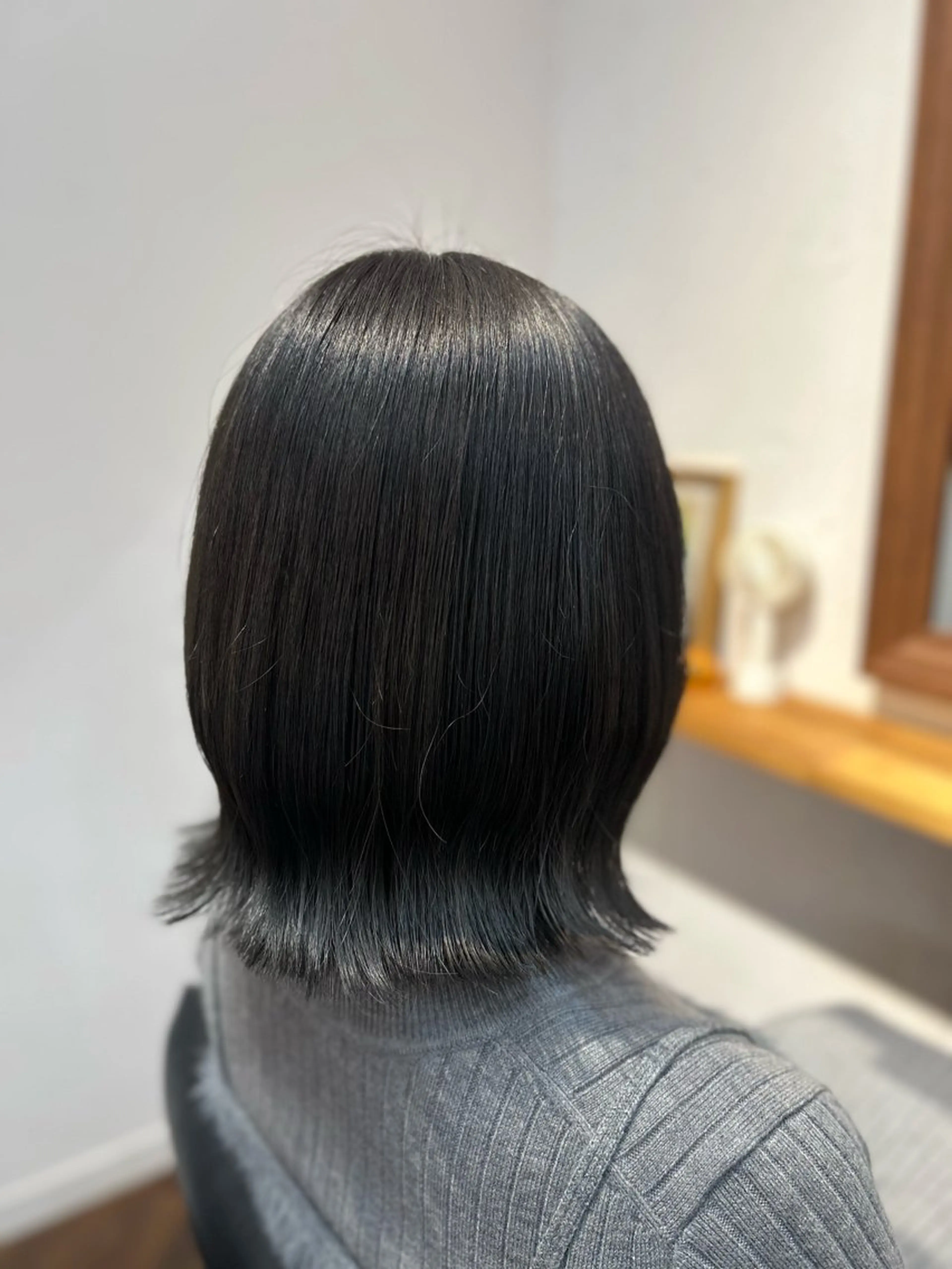 カラー 黒髪 ブルーカラー ブルーブラック 透明感カラー ヘアカラー あゆか 🐶のヘアスタイル