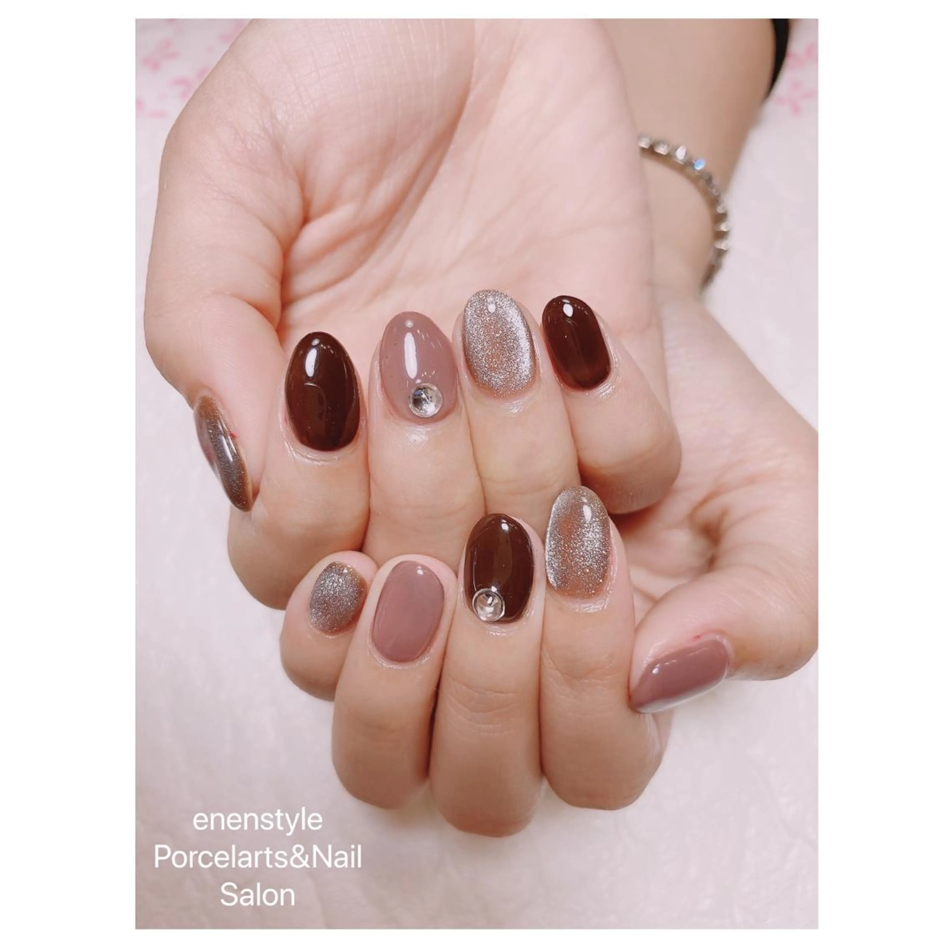 ミディアム ネイル ハンドネイル 👑enen style👑のネイルデザイン
