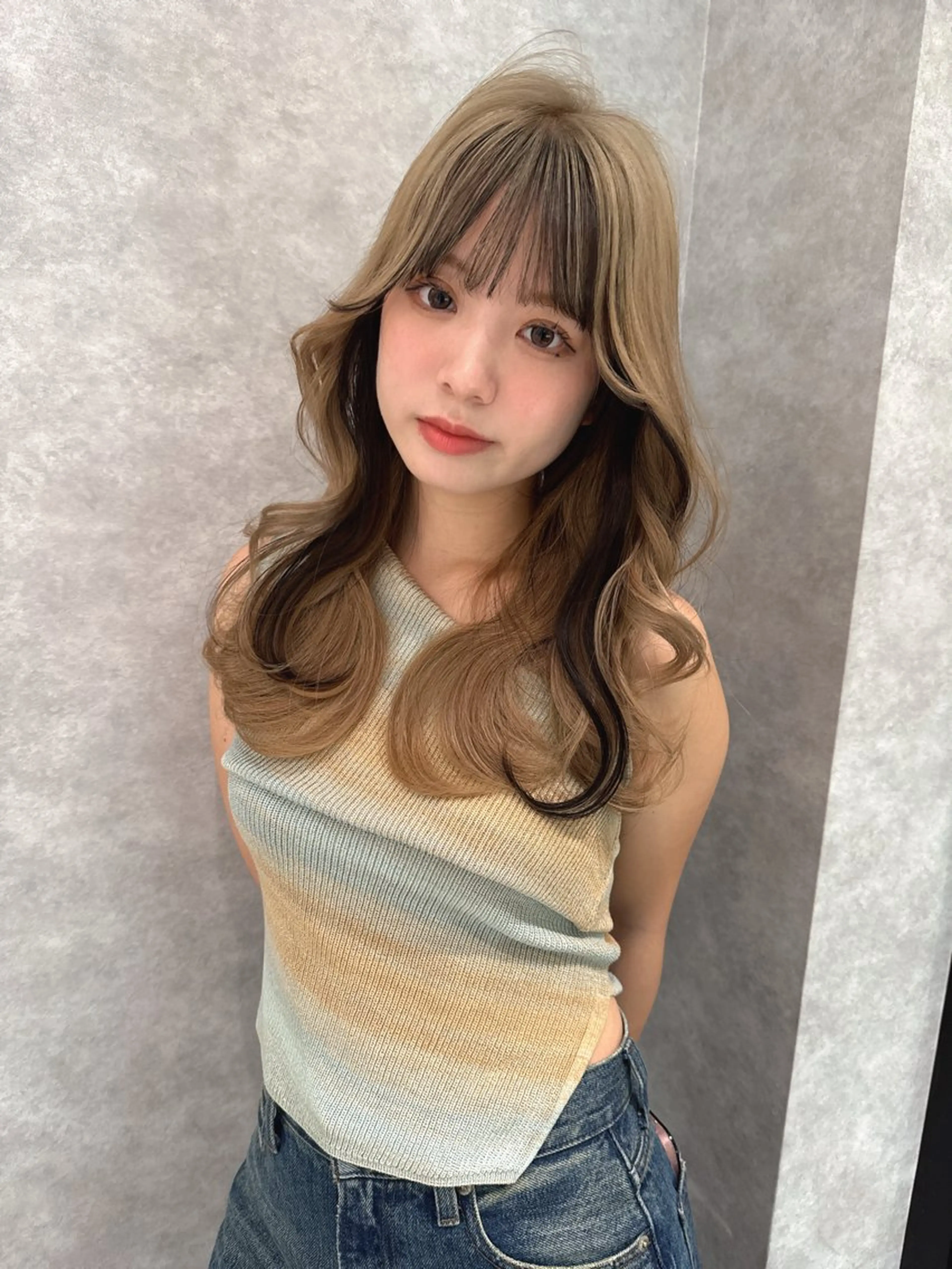 ロング ヘアカラー 似合わせカラーの達人 ダブルカラー/森栄範のヘアスタイル