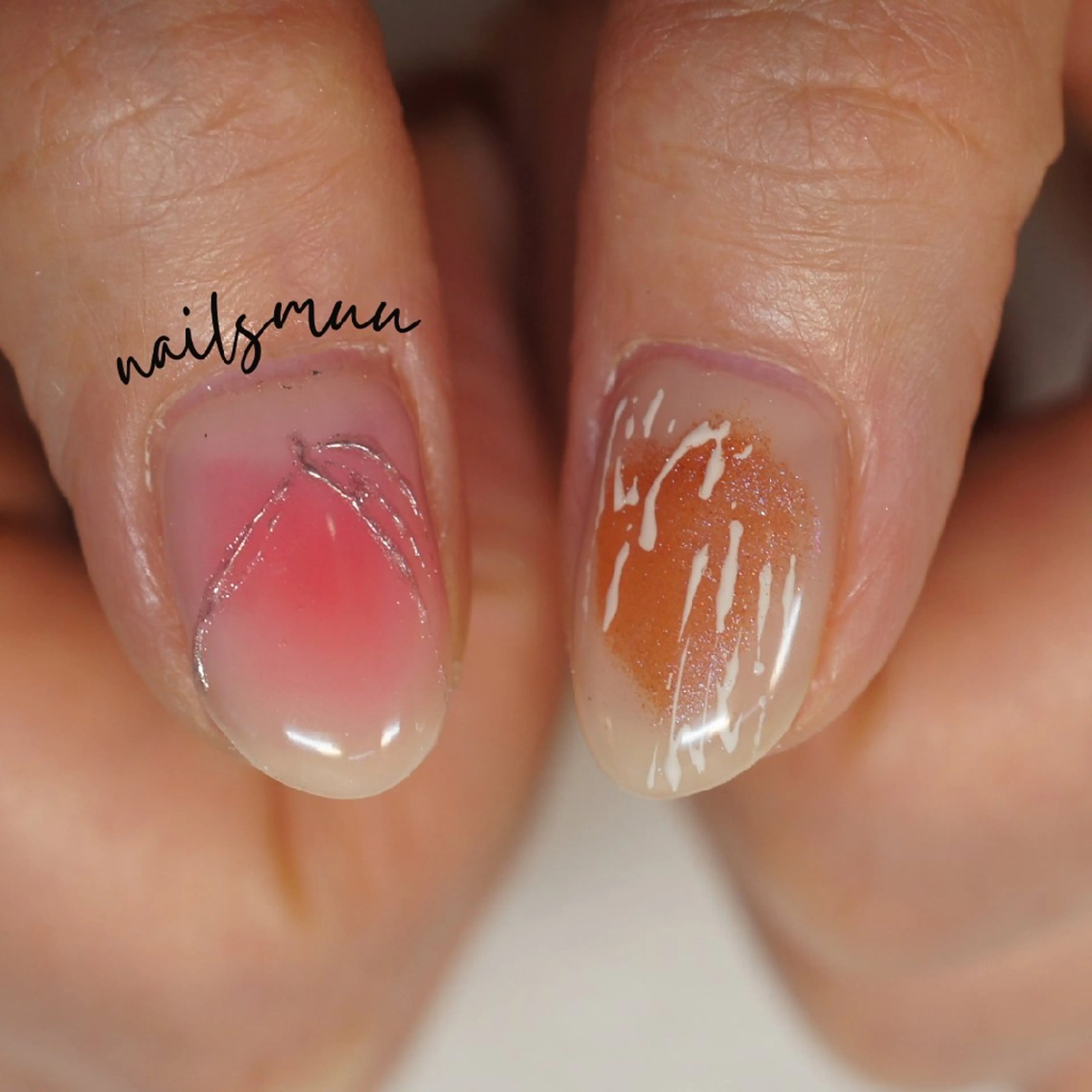 ネイル チークネイル 春ネイル ハンドネイル nails muu まゆのネイルデザイン