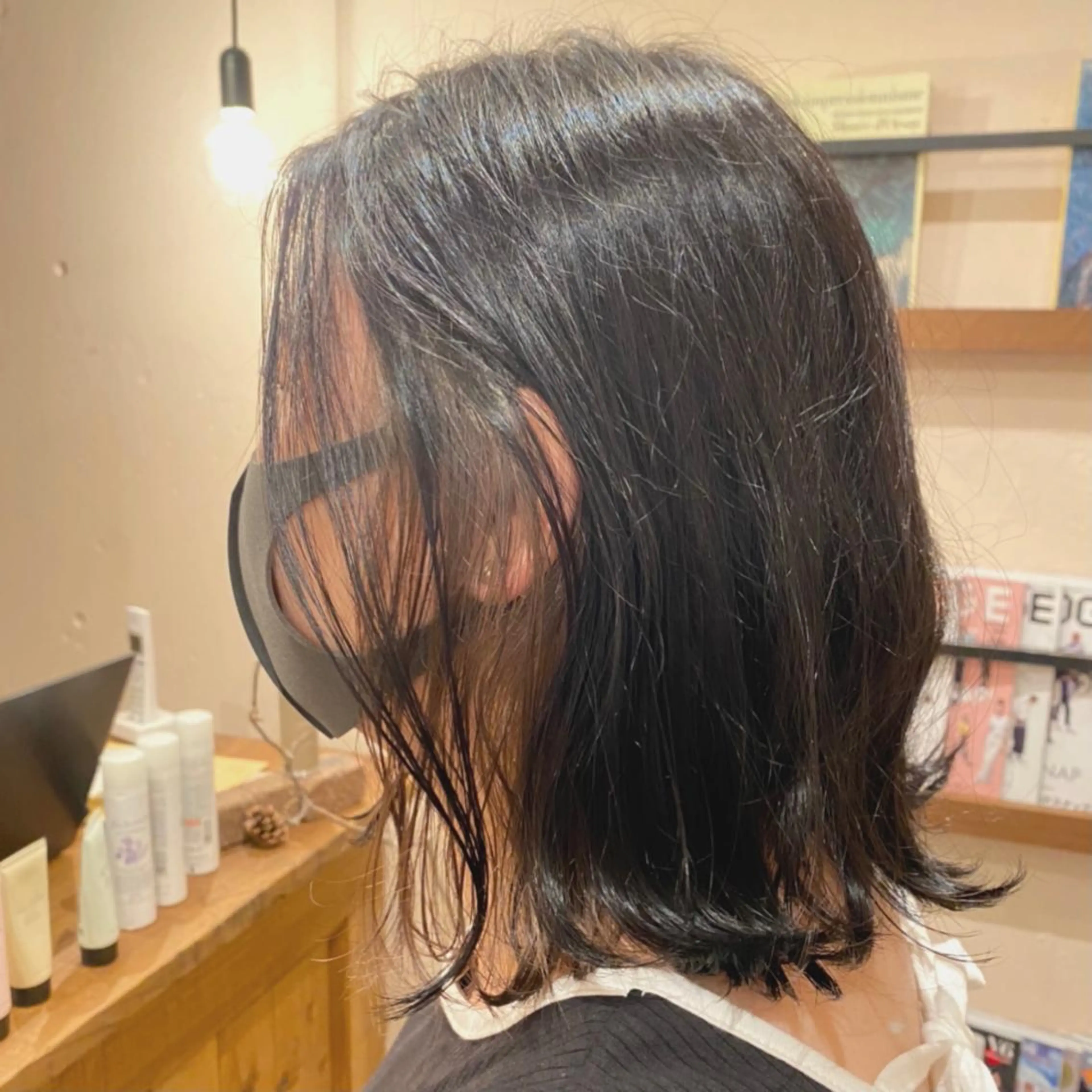 ミディアム カラー ベージュカラー 田中 恭子のヘアスタイル