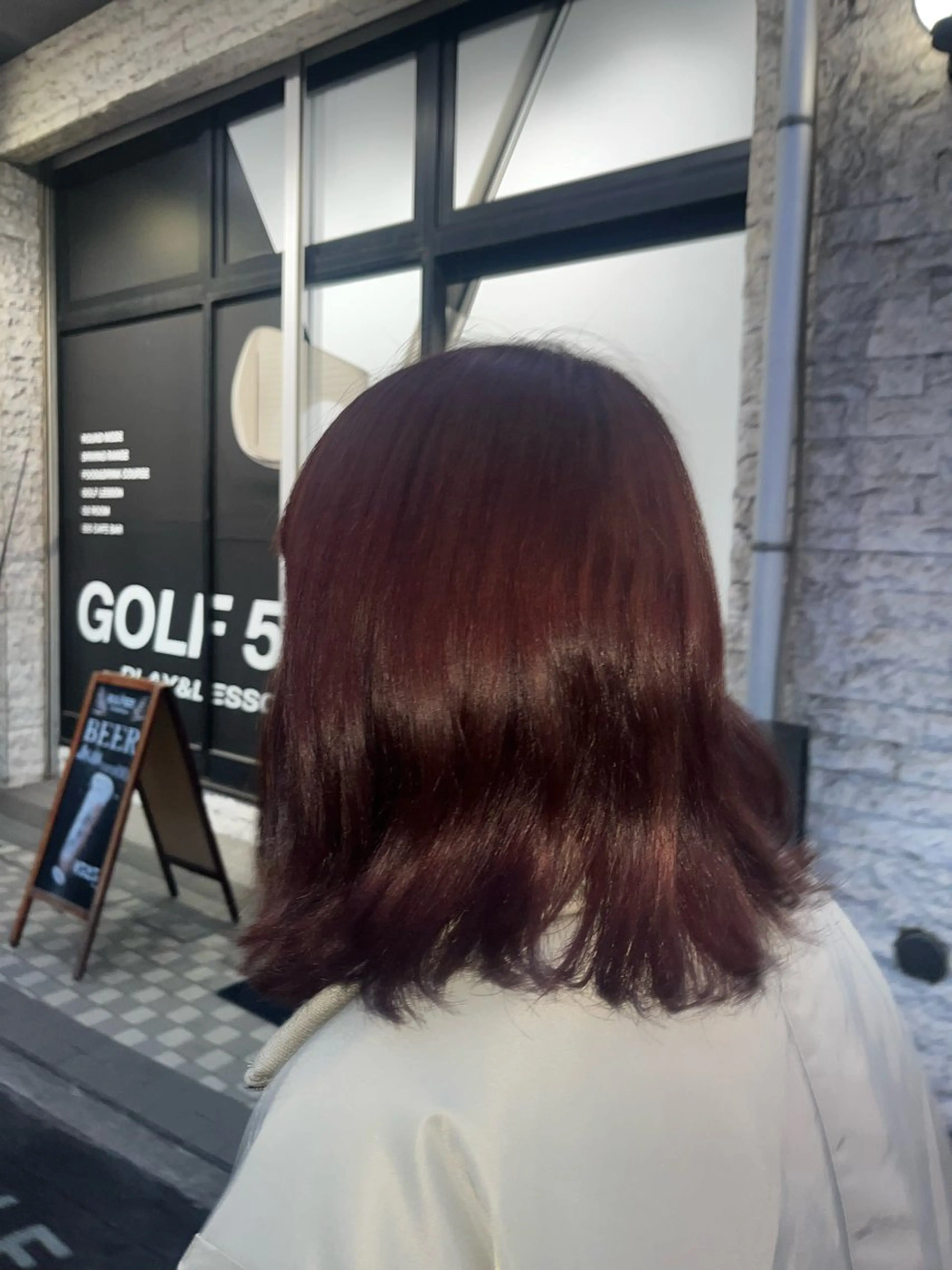 ミディアム カラー 坂下 かのんのヘアスタイル