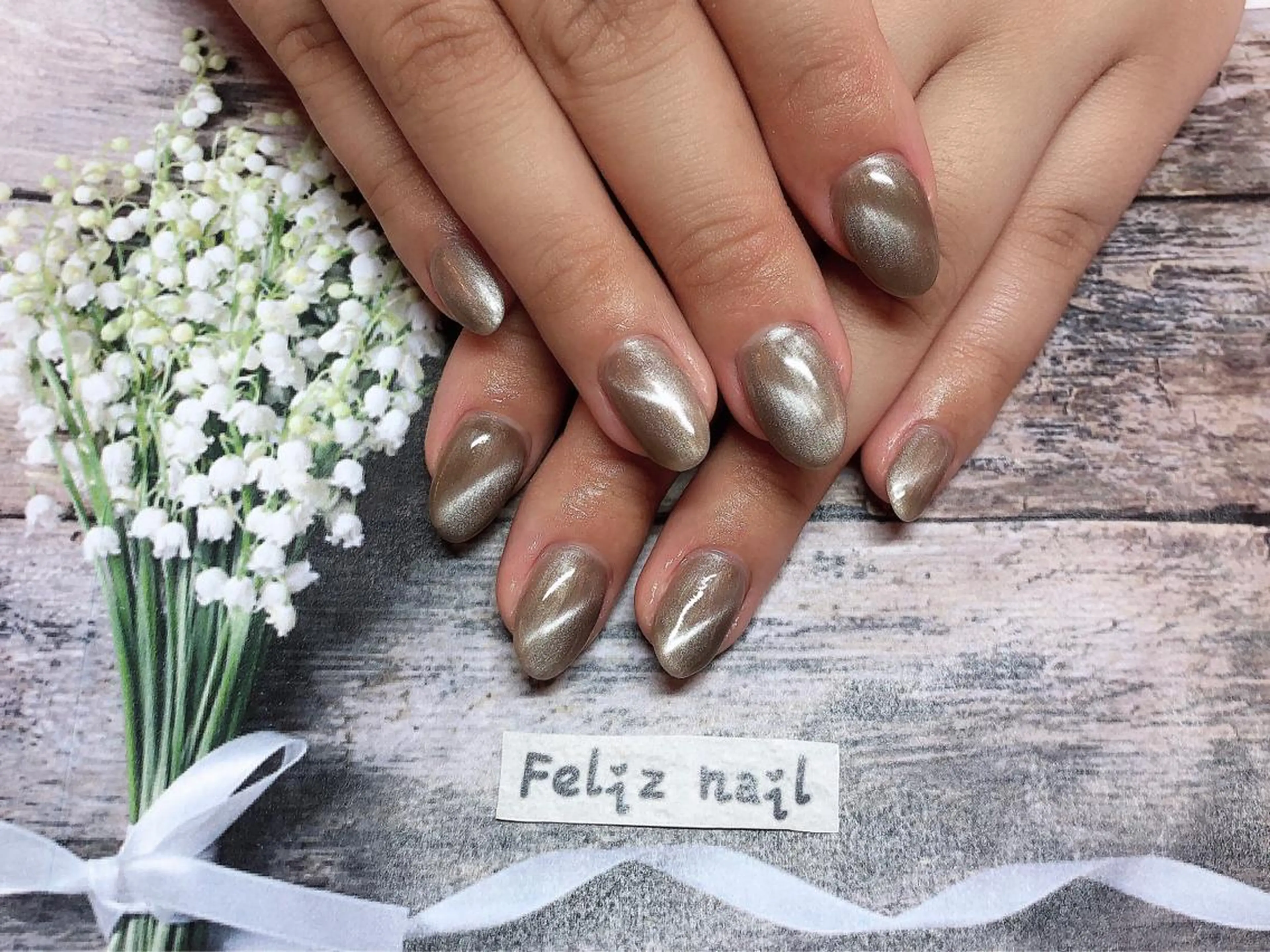 ネイル ジェルネイル マグネットネイル マグネットワンカラー ワンカラーネイル パラジェル ハンドネイル ユキカ （ネイリスト）のネイルデザイン