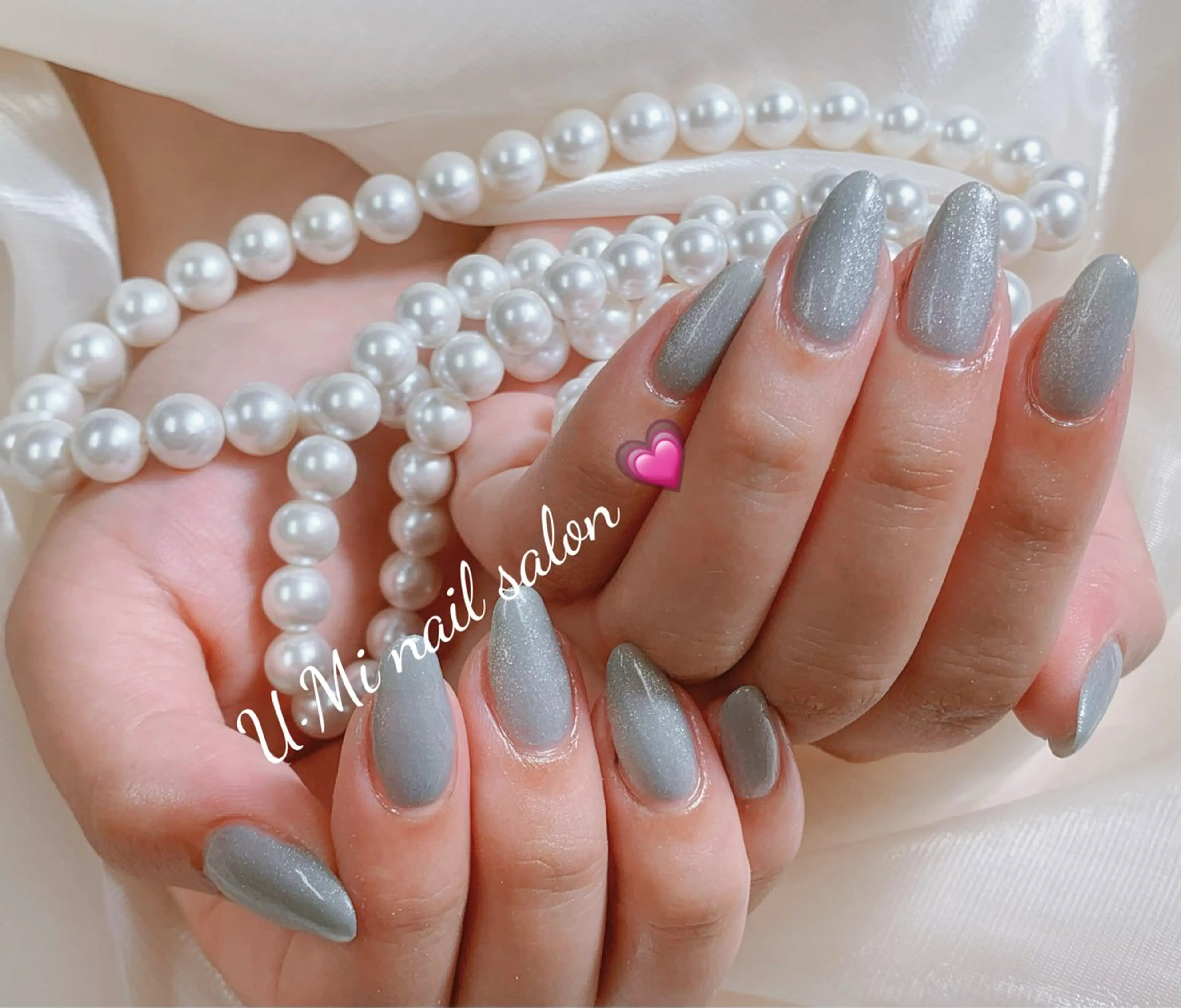 ネイル マグネットネイル マグネットワンカラー ワンカラーネイル U·Mi nail salon所属・U·Mi 上野御徒町容のネイルデザイン