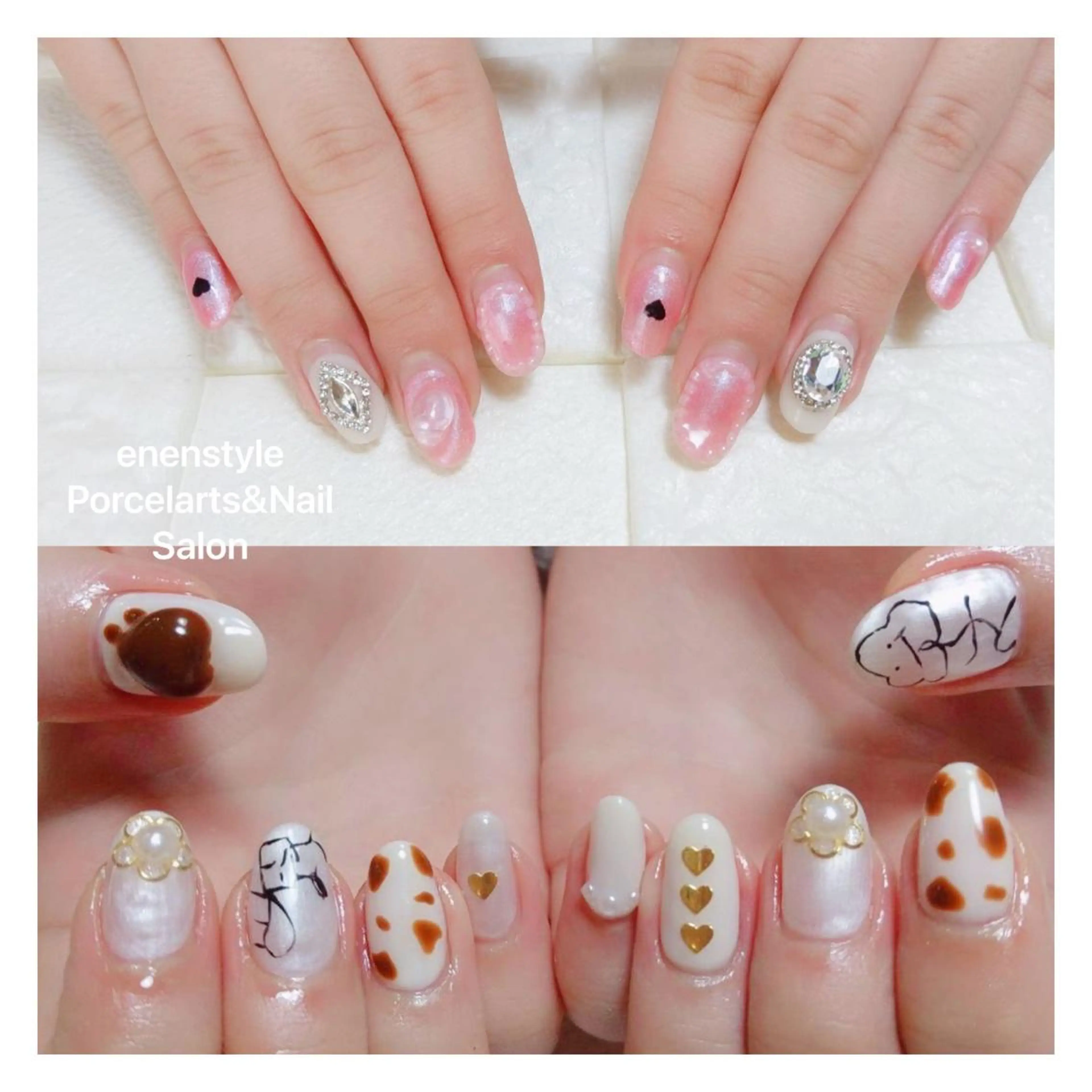 ミディアム ネイル ハンドネイル 👑enen style👑のネイルデザイン