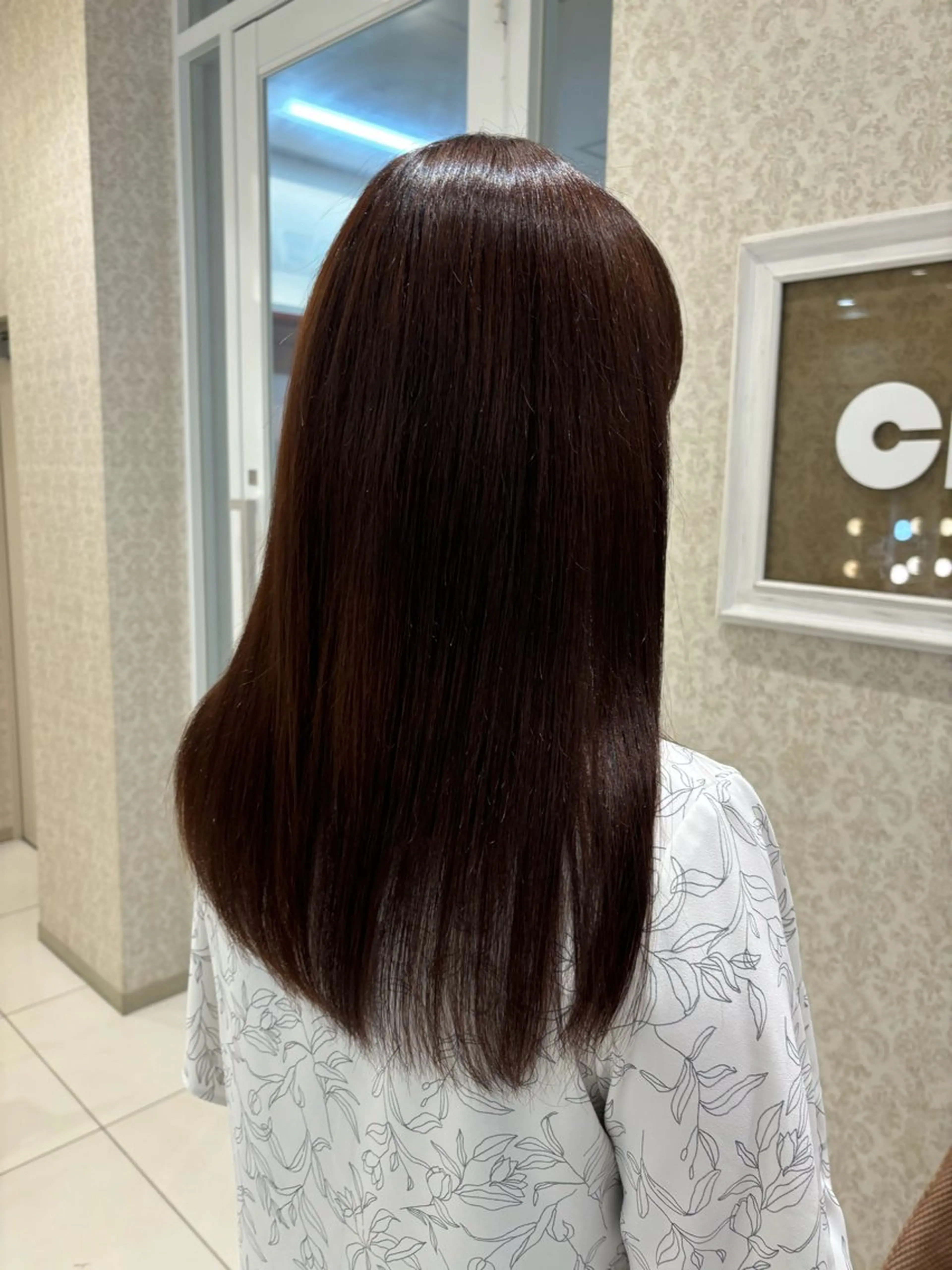 セミロング カラー ブリーチなしカラー/ 暖色カラー/艶カラーのヘアスタイル