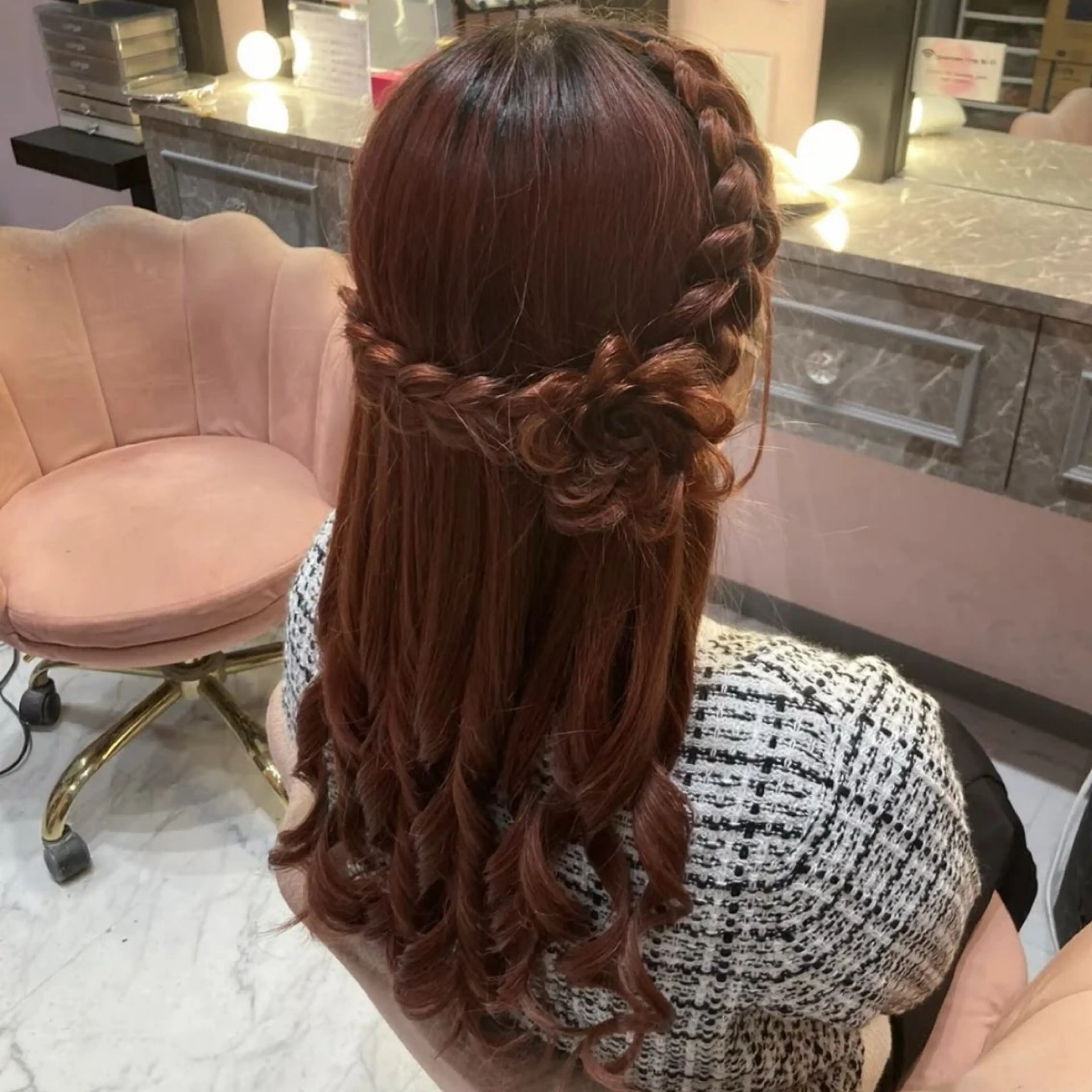 ロング ヘアアレンジ ハーフアップ ヘアセット MILD by 17 秋葉原 ‪♡みづき♡のヘアスタイル