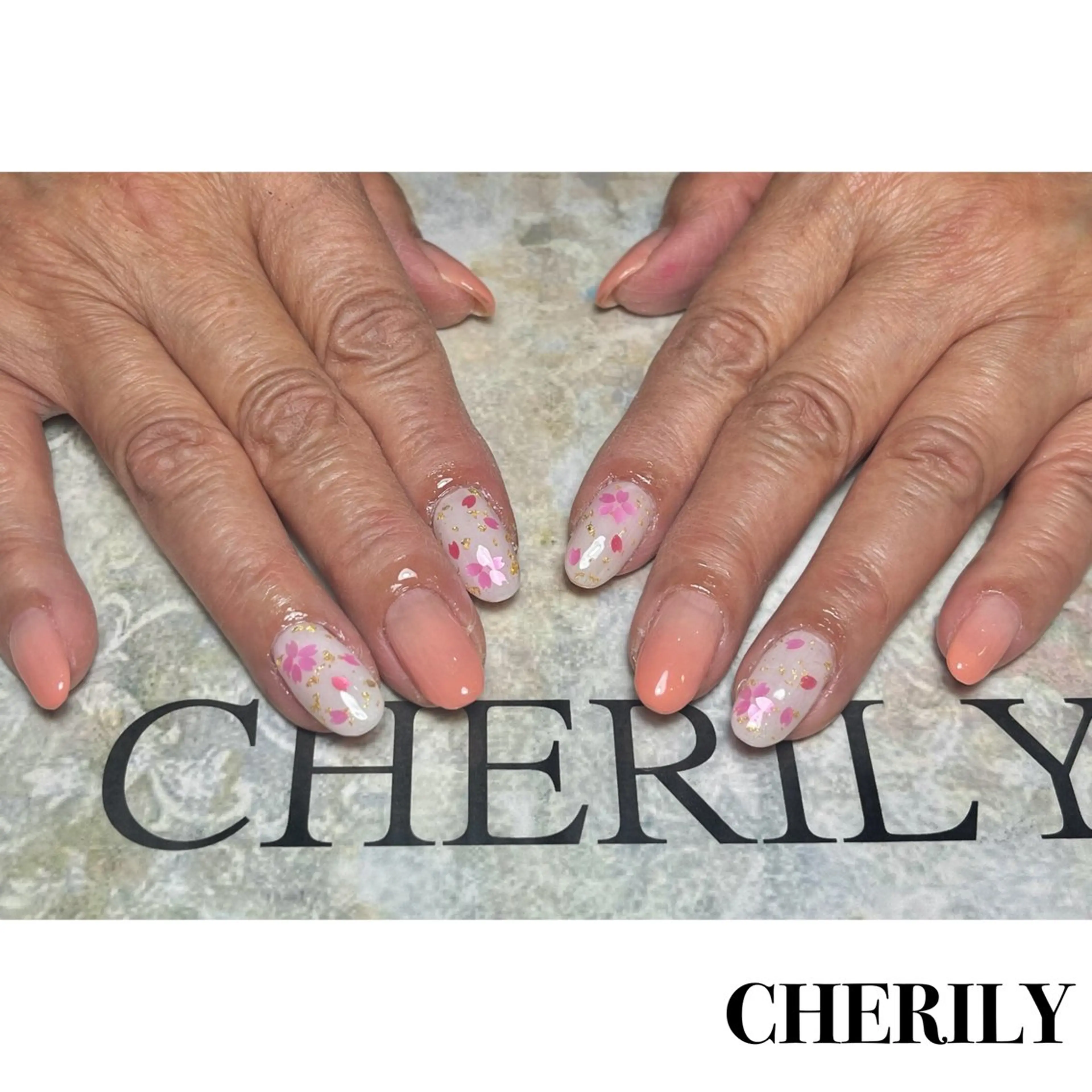 ネイル 桜ネイル ハンドネイル CHERILY SAKURAのネイルデザイン