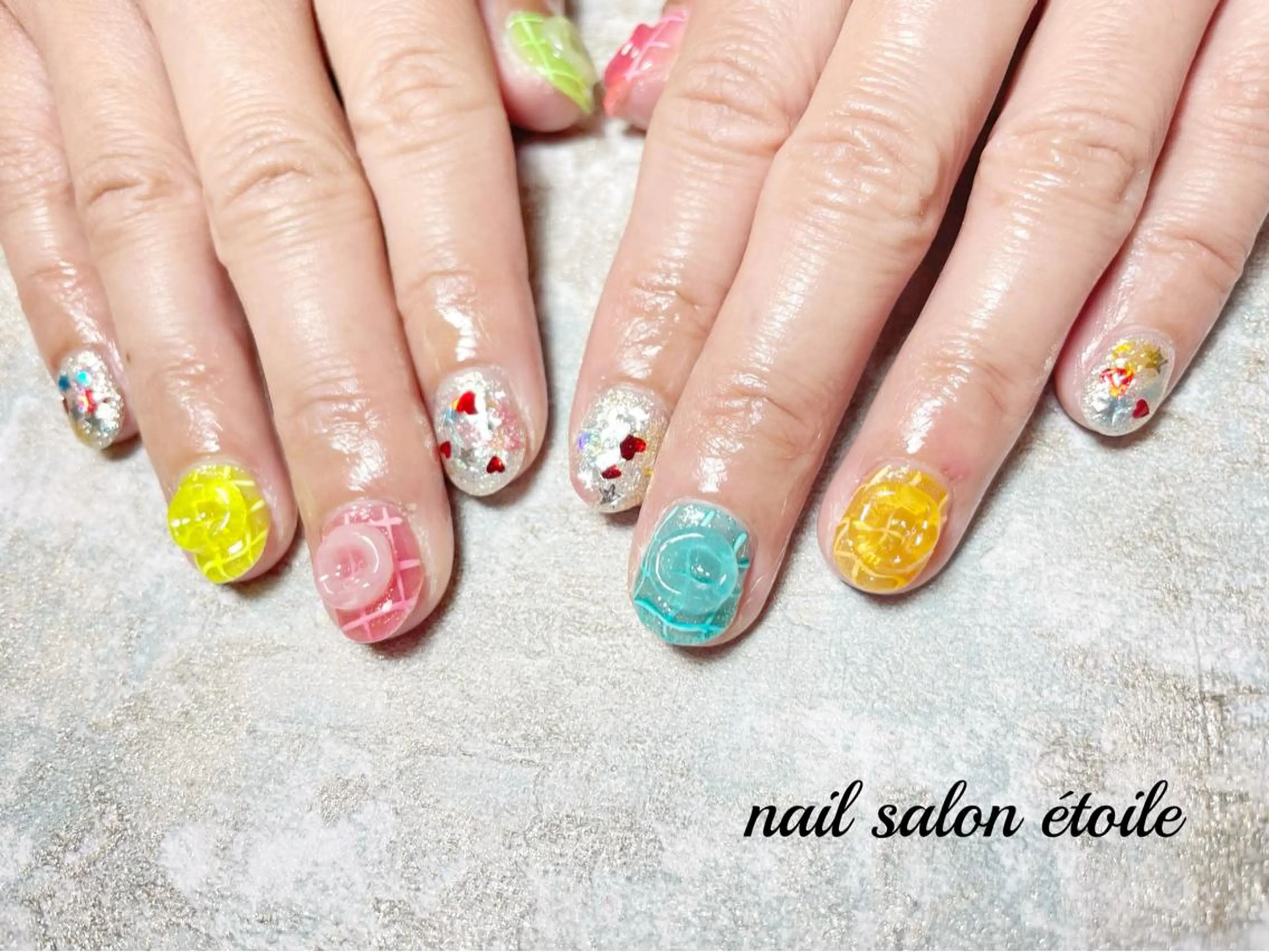 ネイル アートネイル ジェルネイル 持ち込み ハンドネイル nail salon étoileのネイルデザイン
