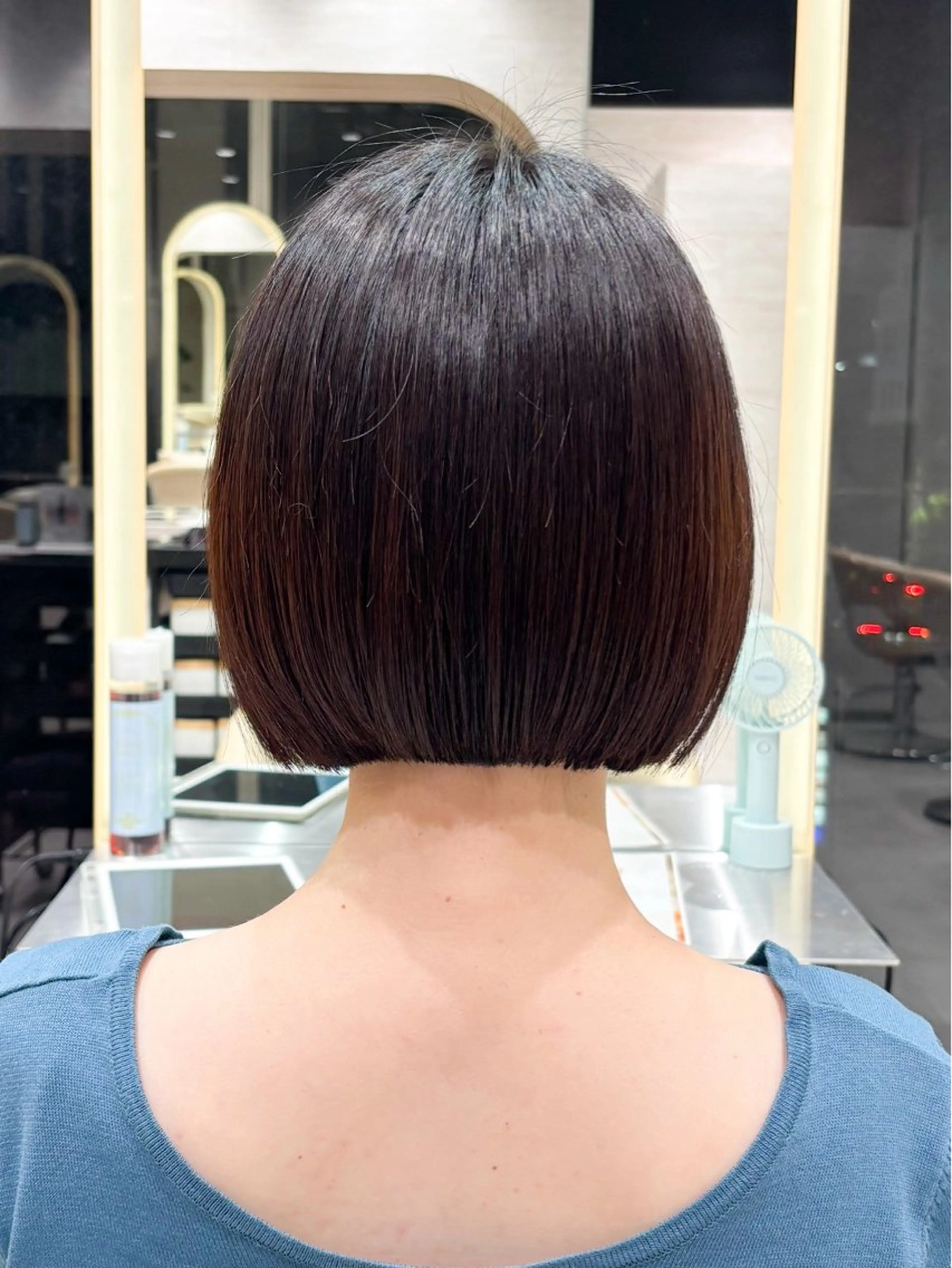 ミディアム カット ヘアカラー トリートメント 💖ボブ/髪質改善 顔周りレイヤー/ユイのヘアスタイル