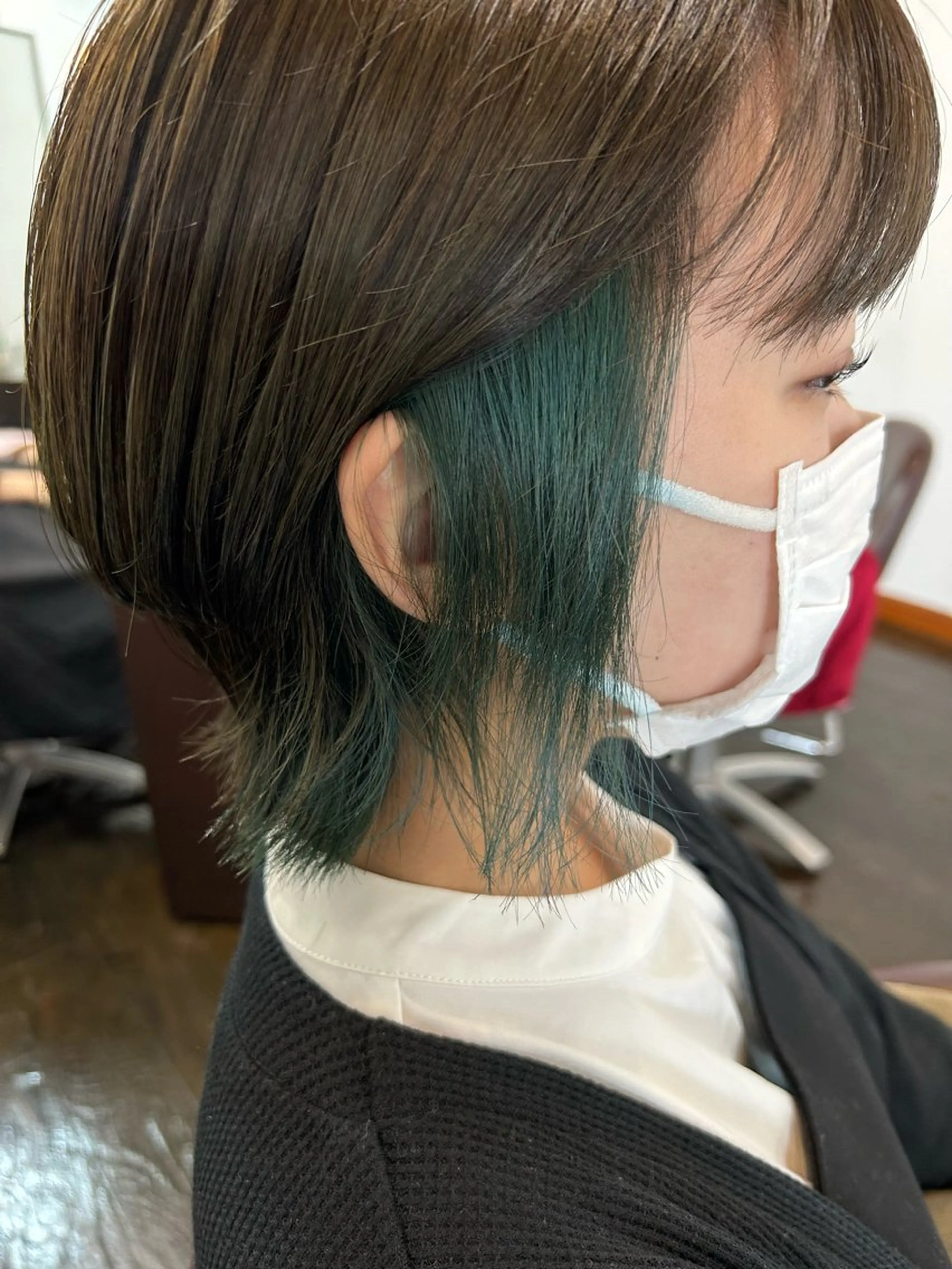 カラー インナーカラー オリーブカラー 坂本 瑞季 🤍 髪質改善のヘアスタイル