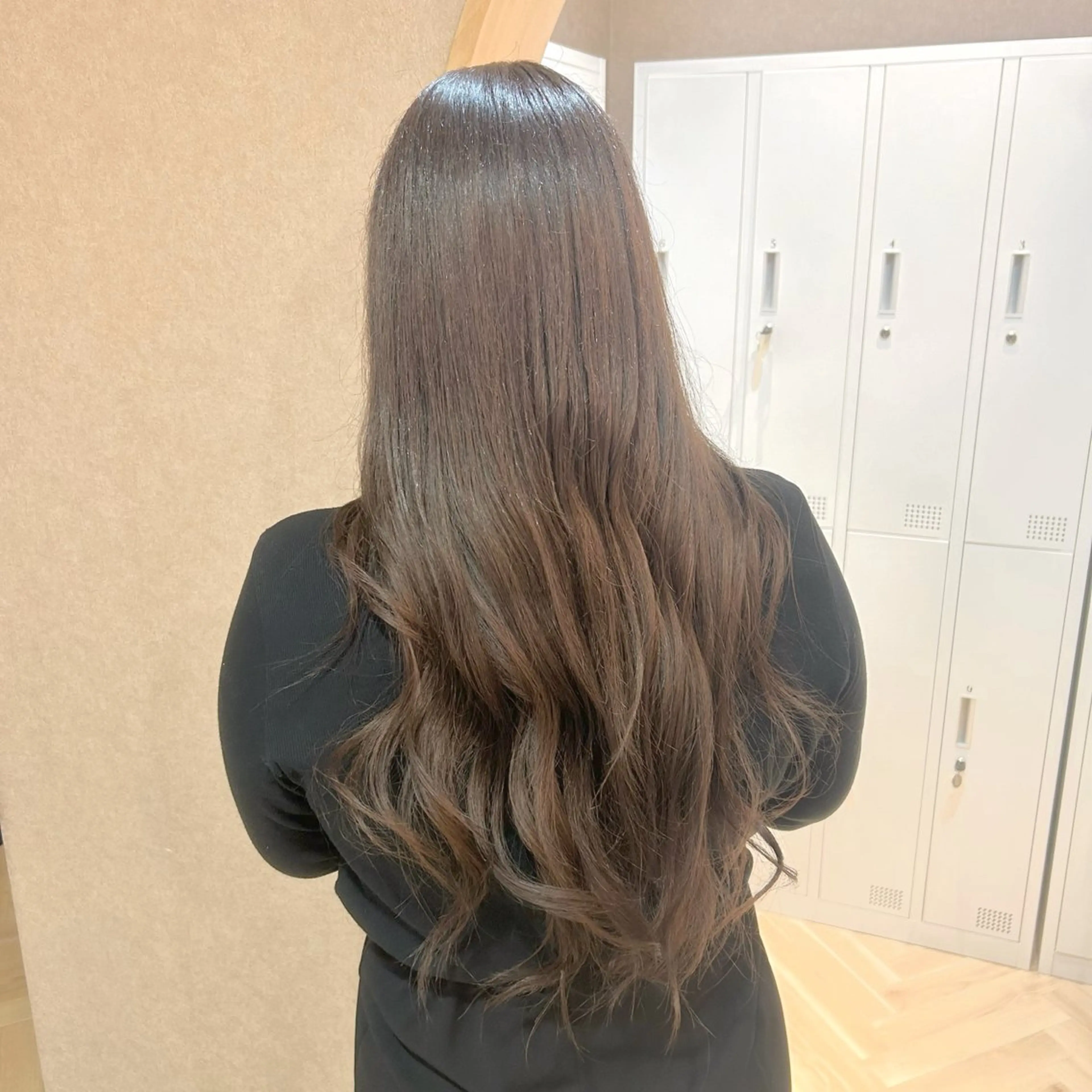 セミロング カラー ヘアカラー オリーブ/ 透明感カラー/れいあのヘアスタイル