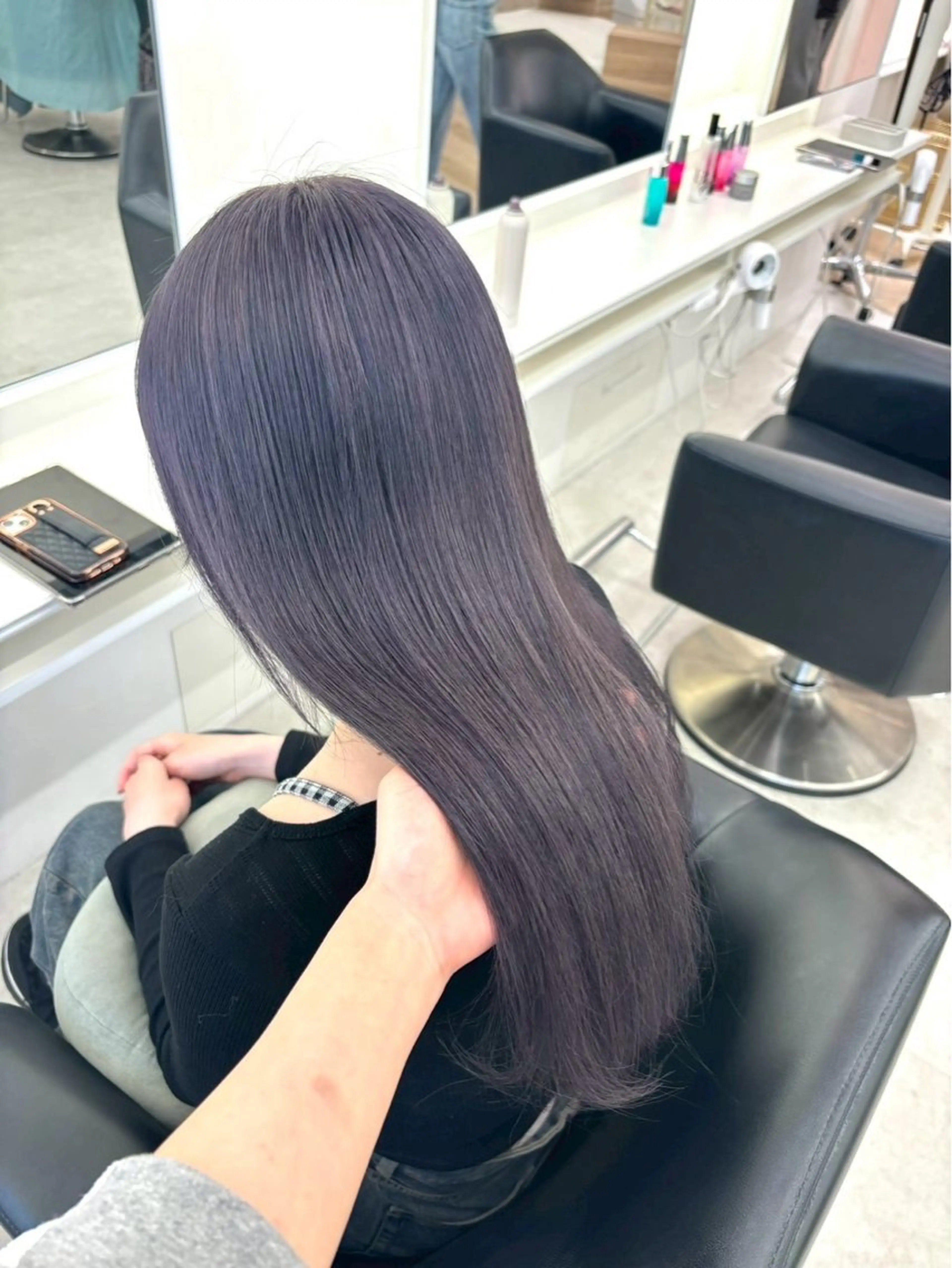 ロング カラー ヘアカラー ParveMix 楠本結菜のヘアスタイル