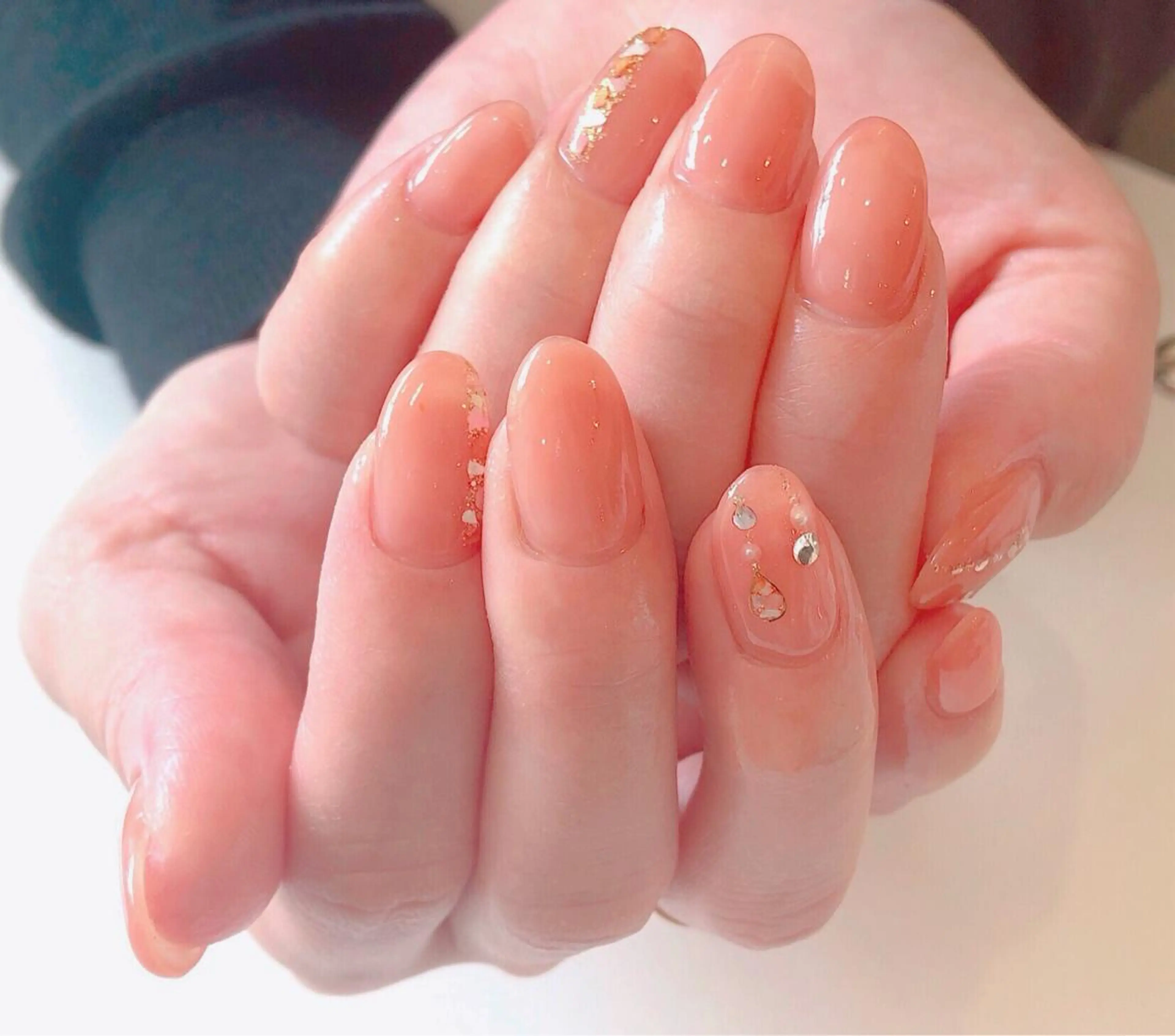 ハンドジェル🌷当店3回目までのお客様♡ワンカラーorグラデーション（アート5本コース ）の写真