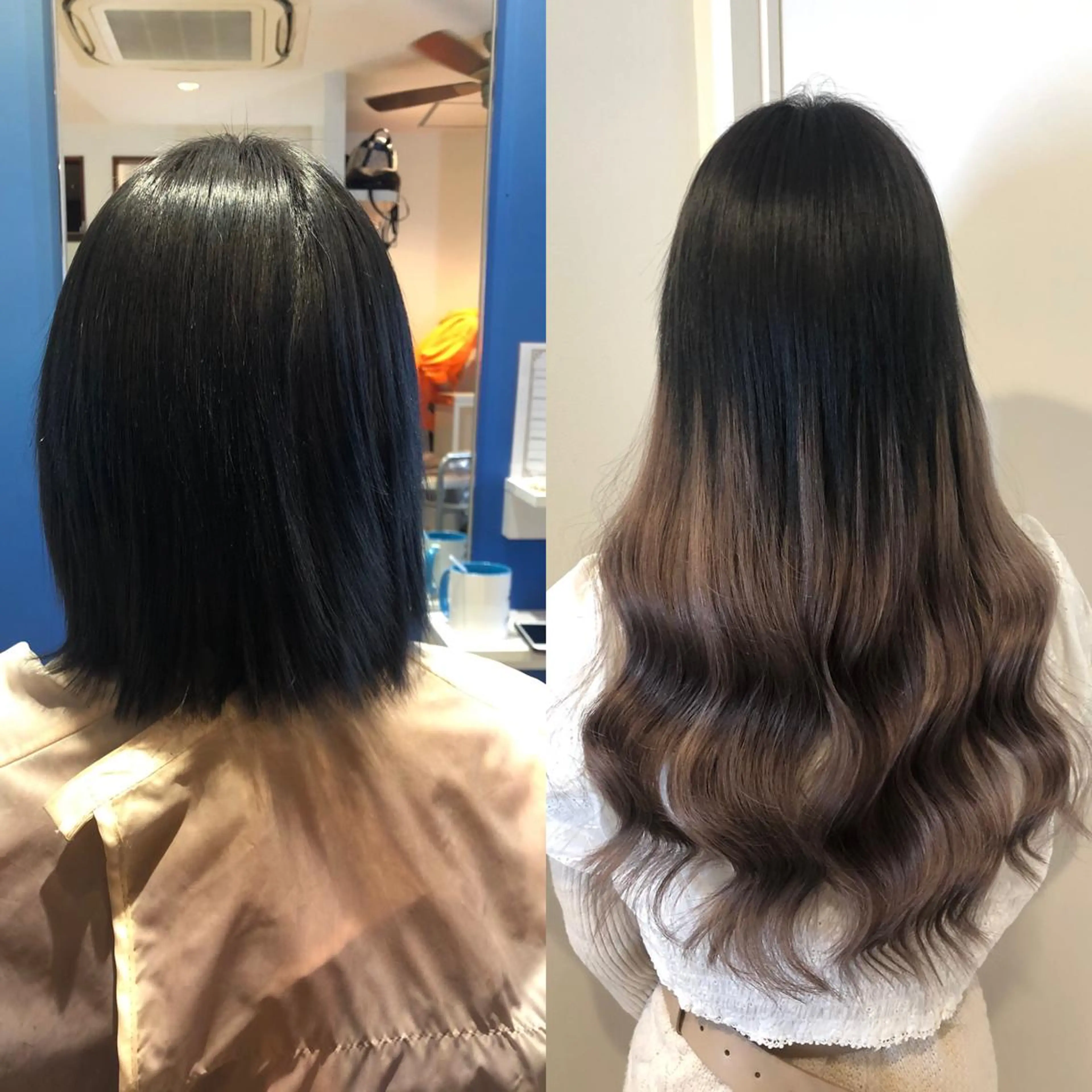 ロング カラー シールエクステ ダブルカラー ハイライトカラー インナーカラー エクステ ヘアカラー エクステ 🧡艶髪ちゅるん髪 🫧🧡YUKI❄️のヘアスタイル