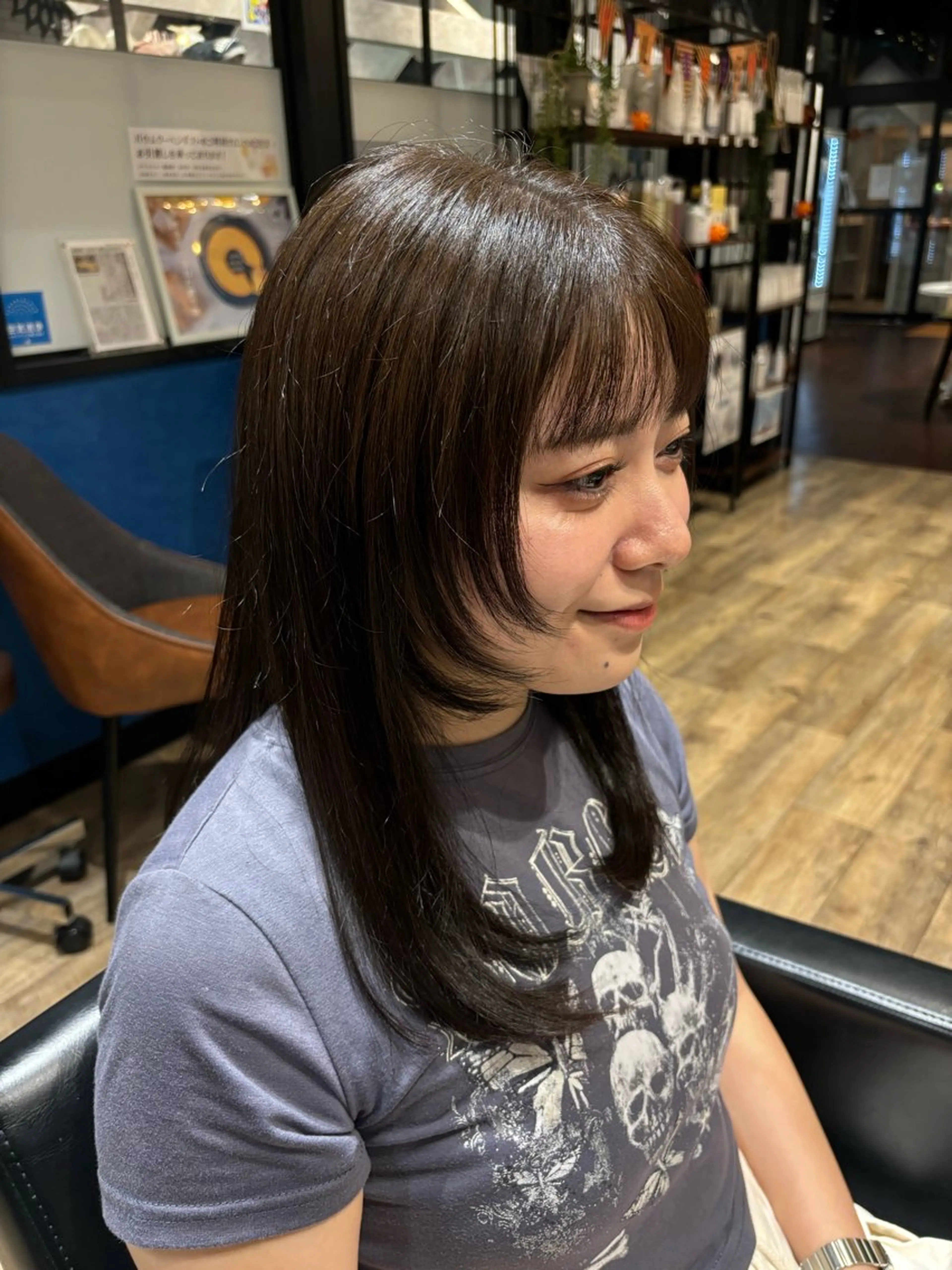ミディアム カラー カット 四役 蒼海のヘアスタイル