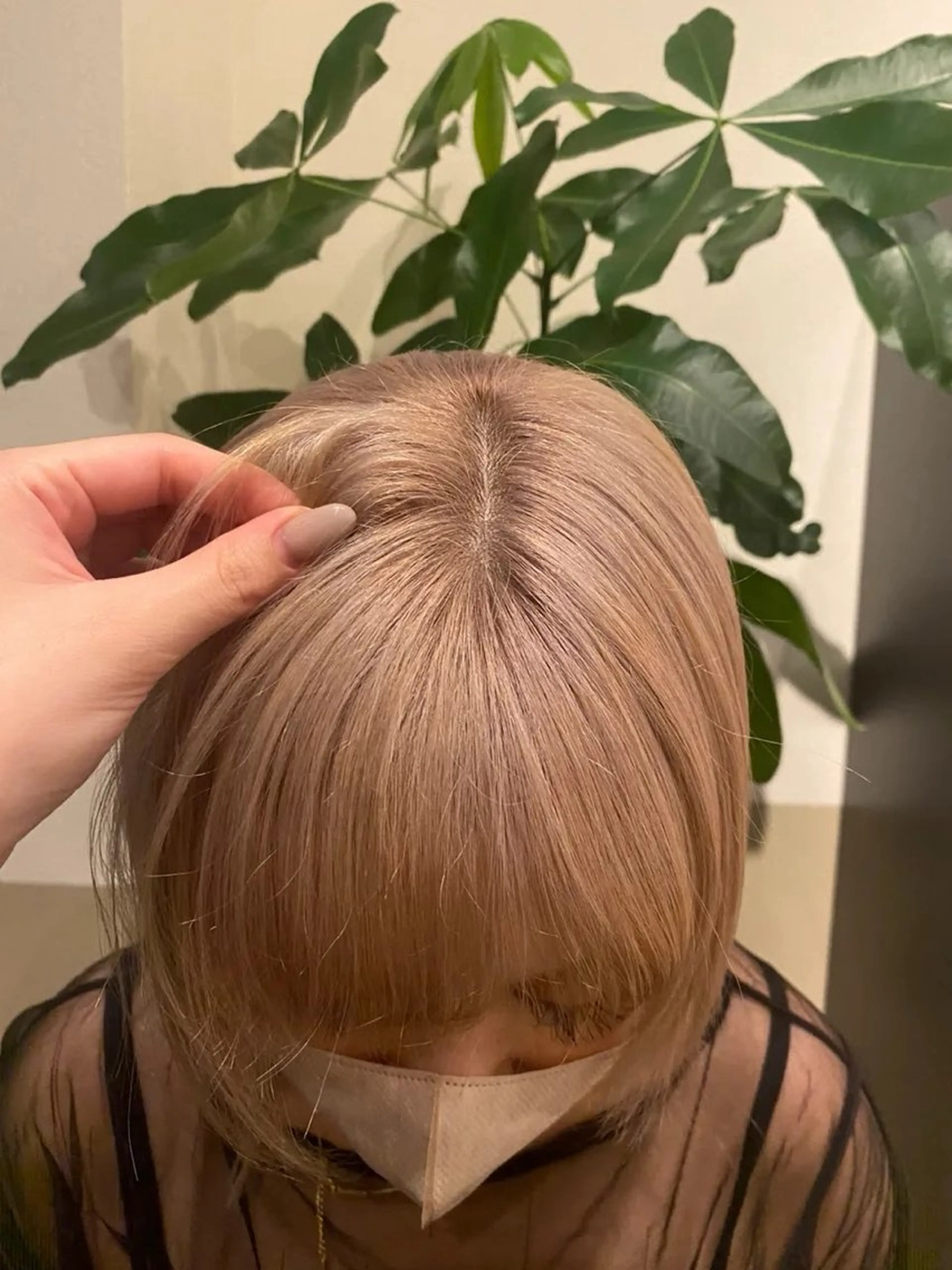ミディアム カラー ヘアカラー トリートメント 透明感カラー/ 小顔カット/ミヅキのヘアスタイル