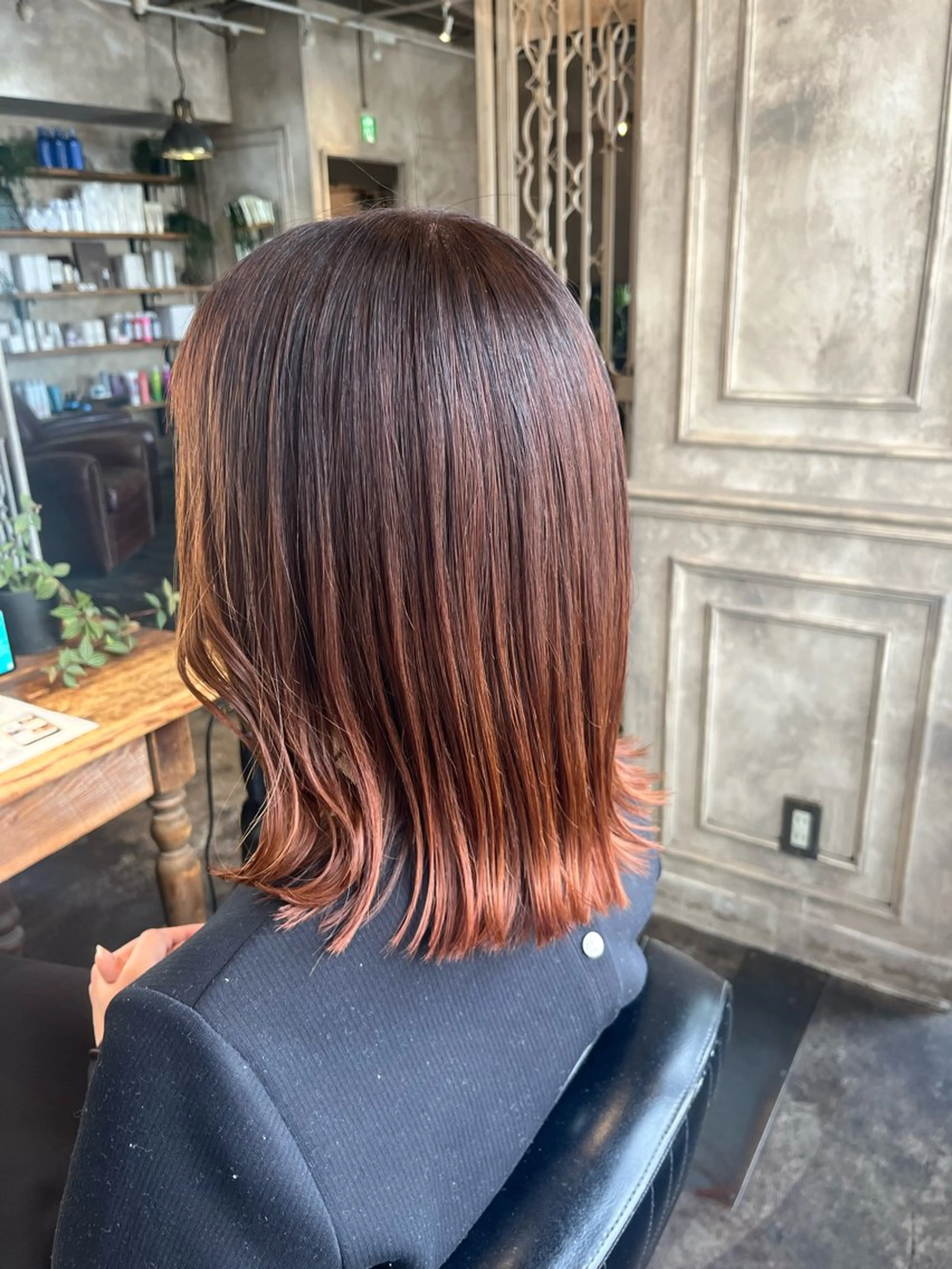 ミディアム カラー スタジオノル パーマ🌀あやなのヘアスタイル