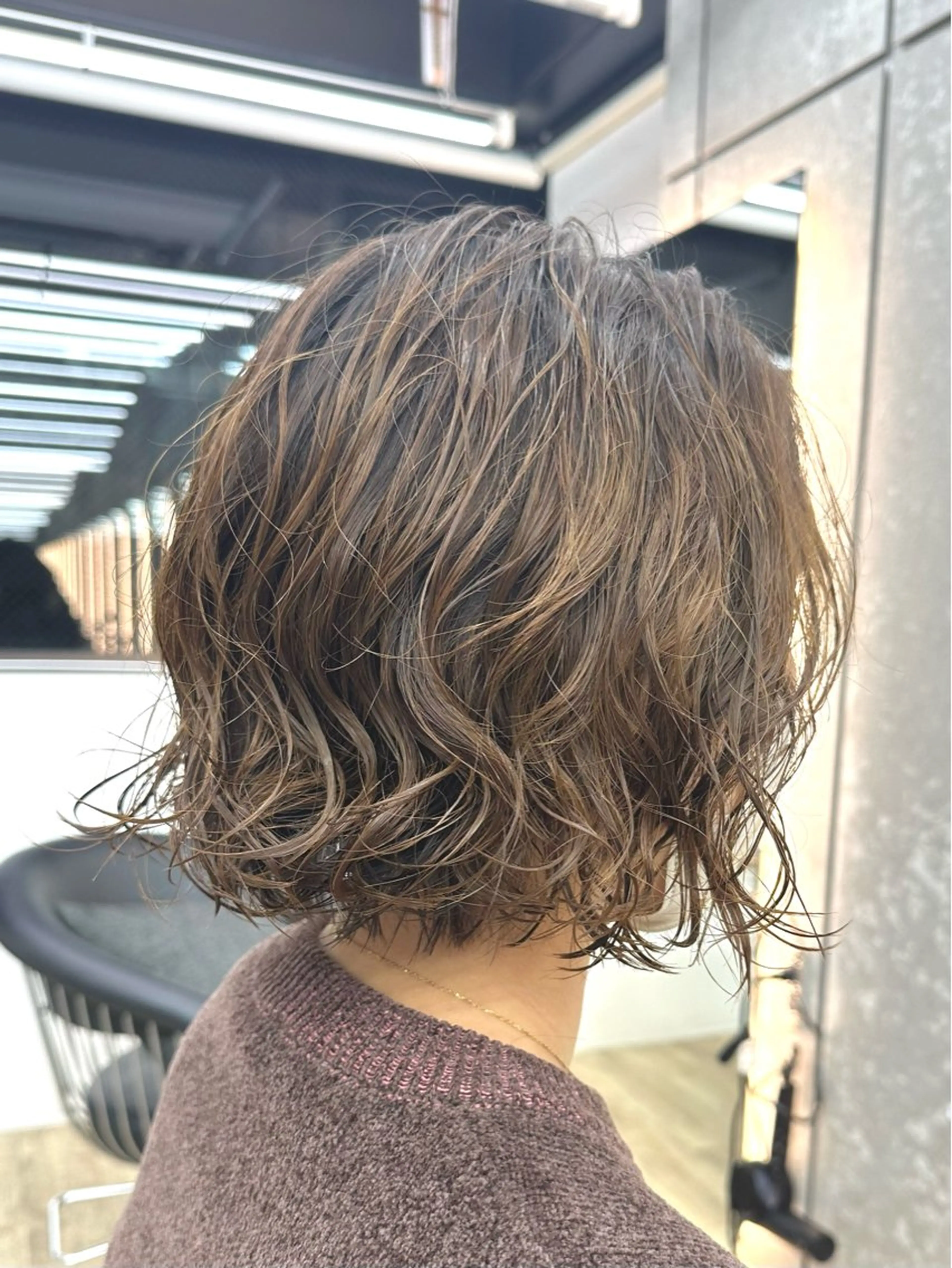 ショート カラー パーマ カット パーマ トリートメント 巻ける縮毛矯正✨ ボブ/ショートともきのヘアスタイル