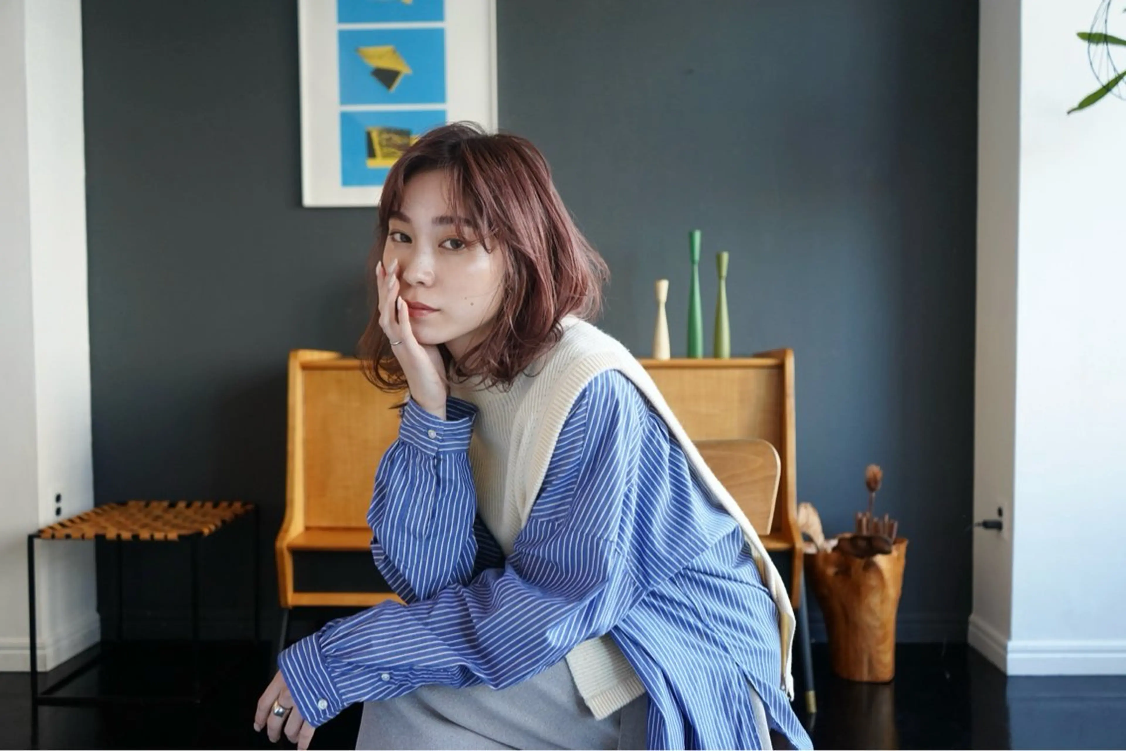 ミディアム ダメージレス◎東区/ 艶カラー💫/斉藤拓のヘアスタイル