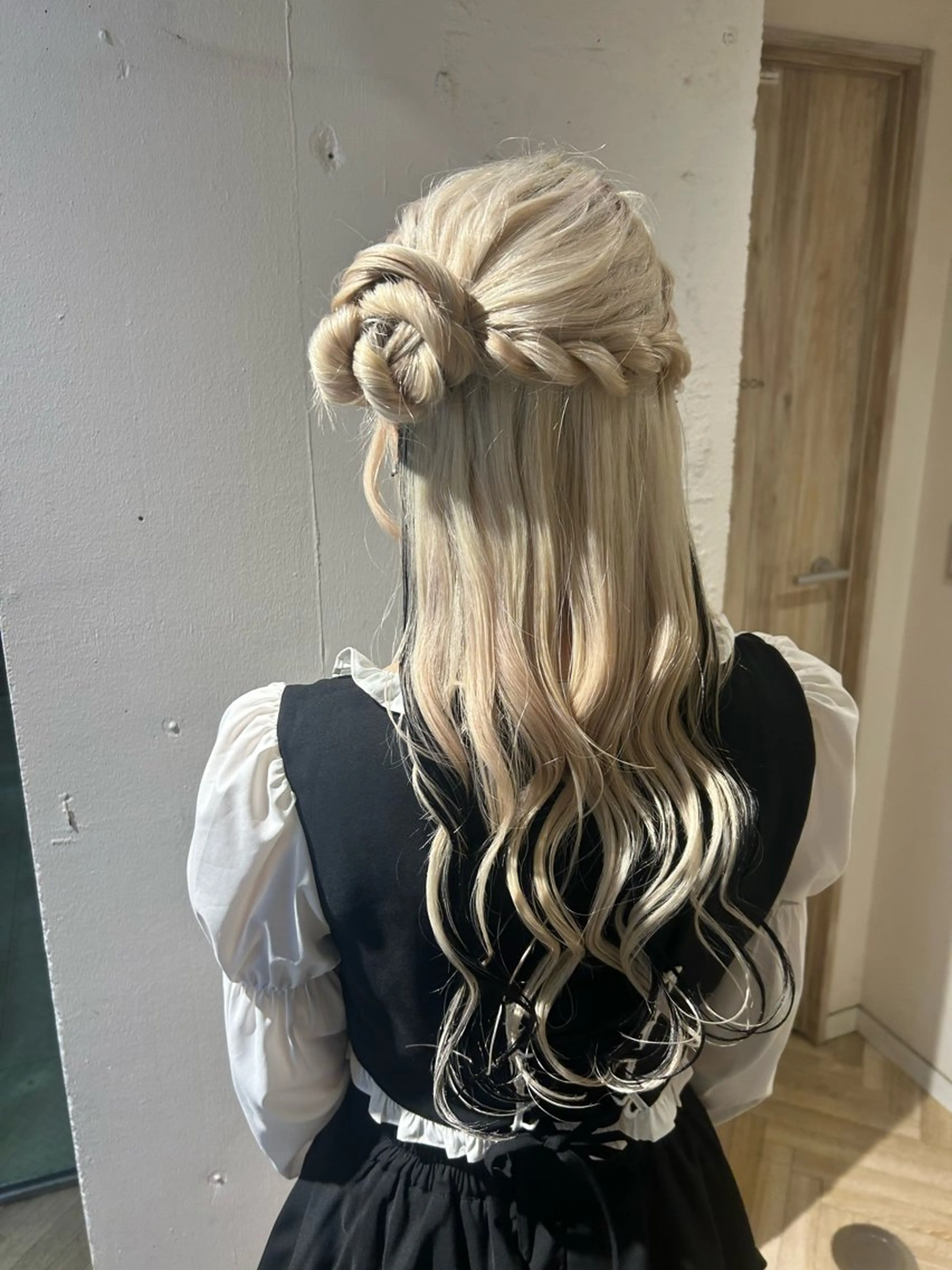 ロング ♛︎ きっか ♛︎ ヘアアレンジ🩵のヘアスタイル