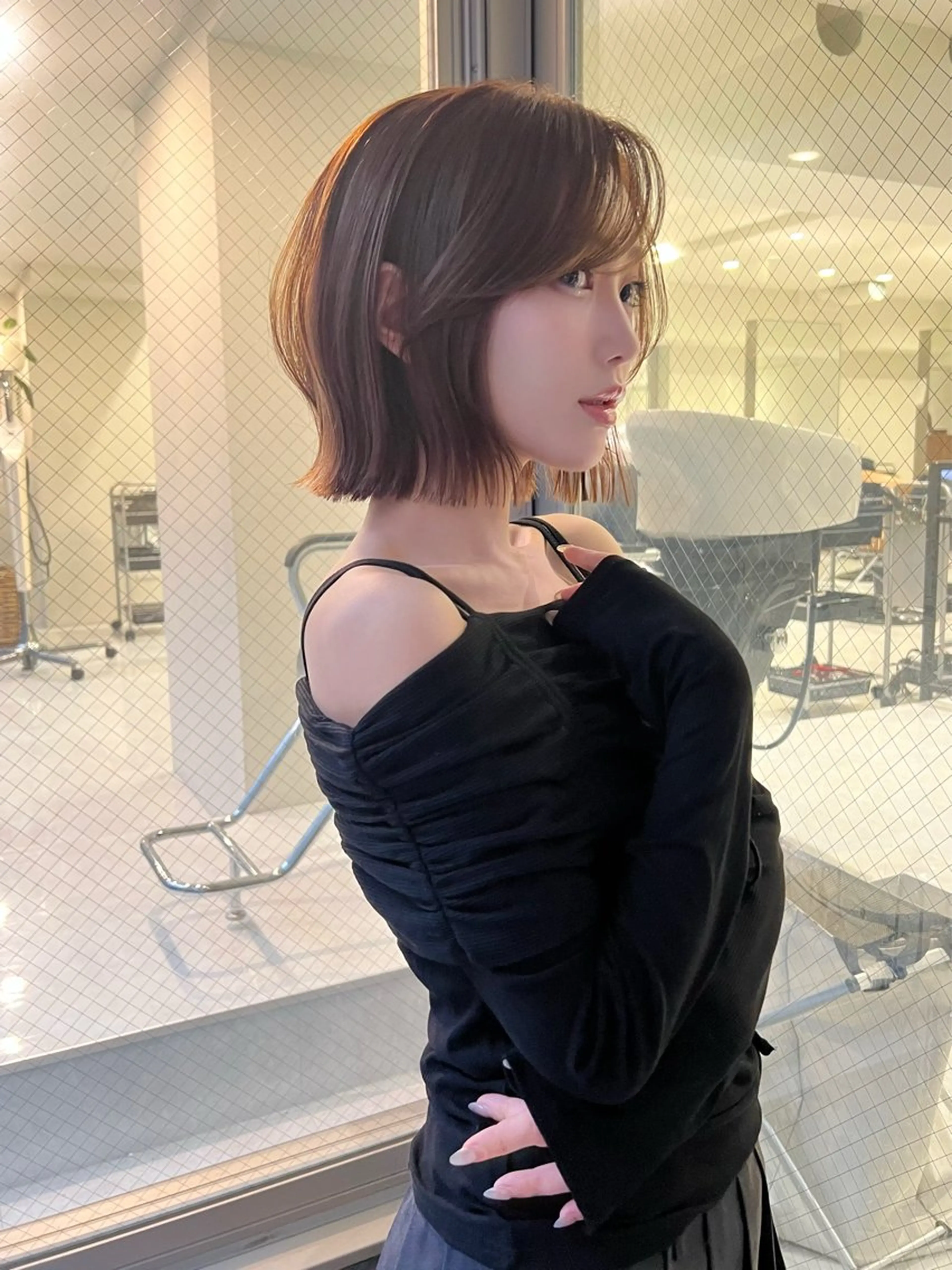 ショート カラー ボブ 似合わせカット 小顔ボブ jilblanカホのヘアスタイル