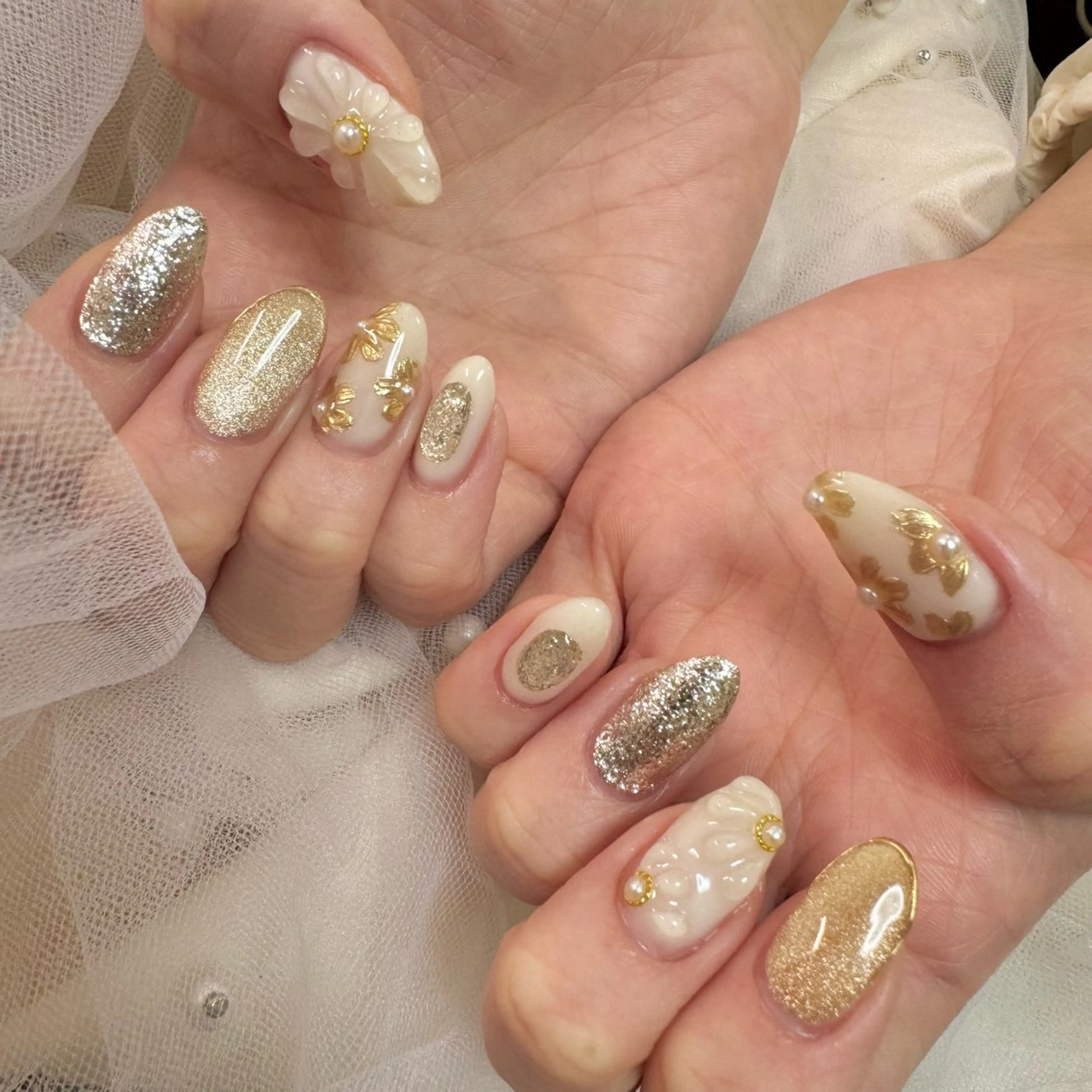 ネイル フラワーネイル ハンドネイル nail salon e'mu💐のネイルデザイン