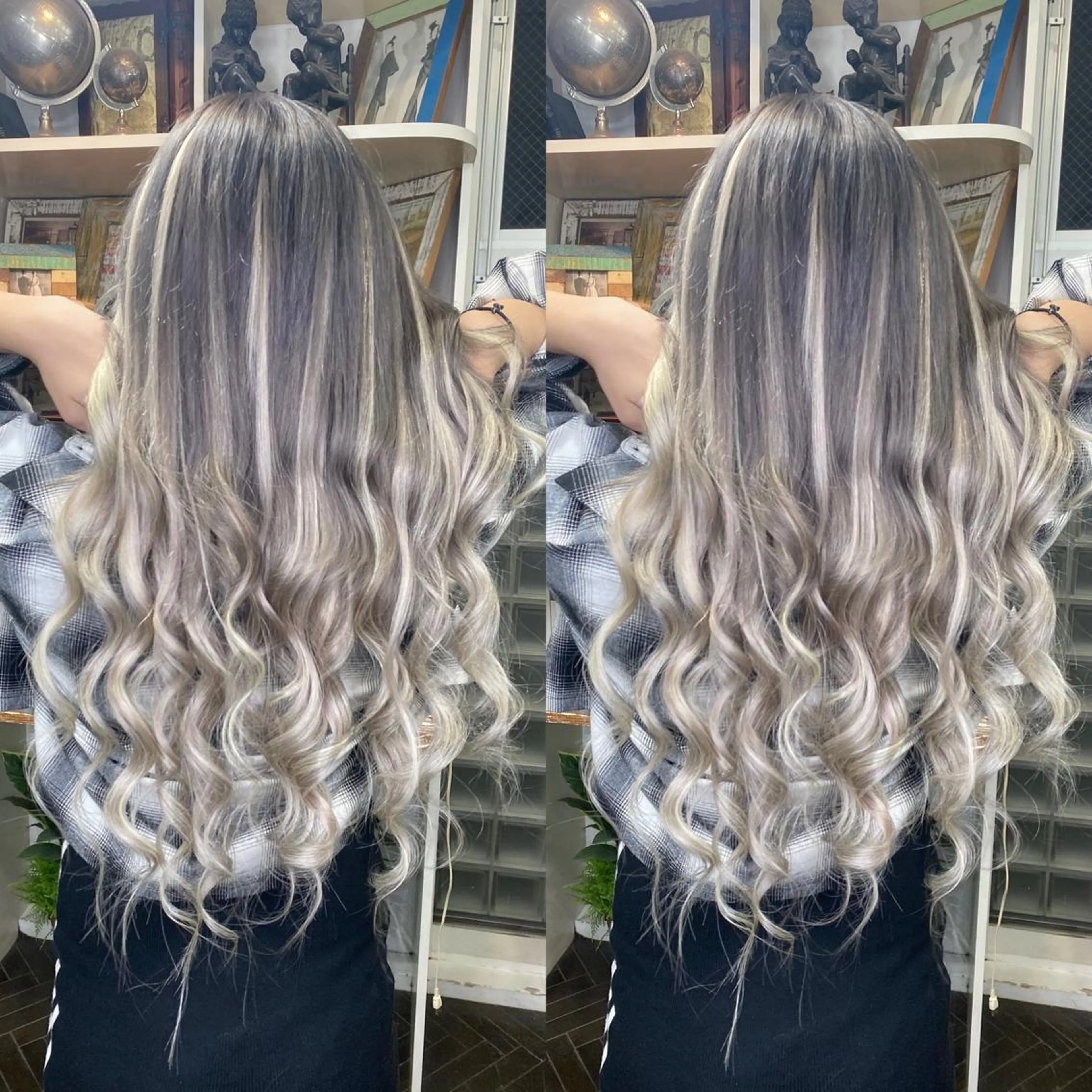 ロング カラー グラデーションカラー ハイライトカラー ハイライト モモカ/ハイトーン /バレイヤージュのヘアスタイル