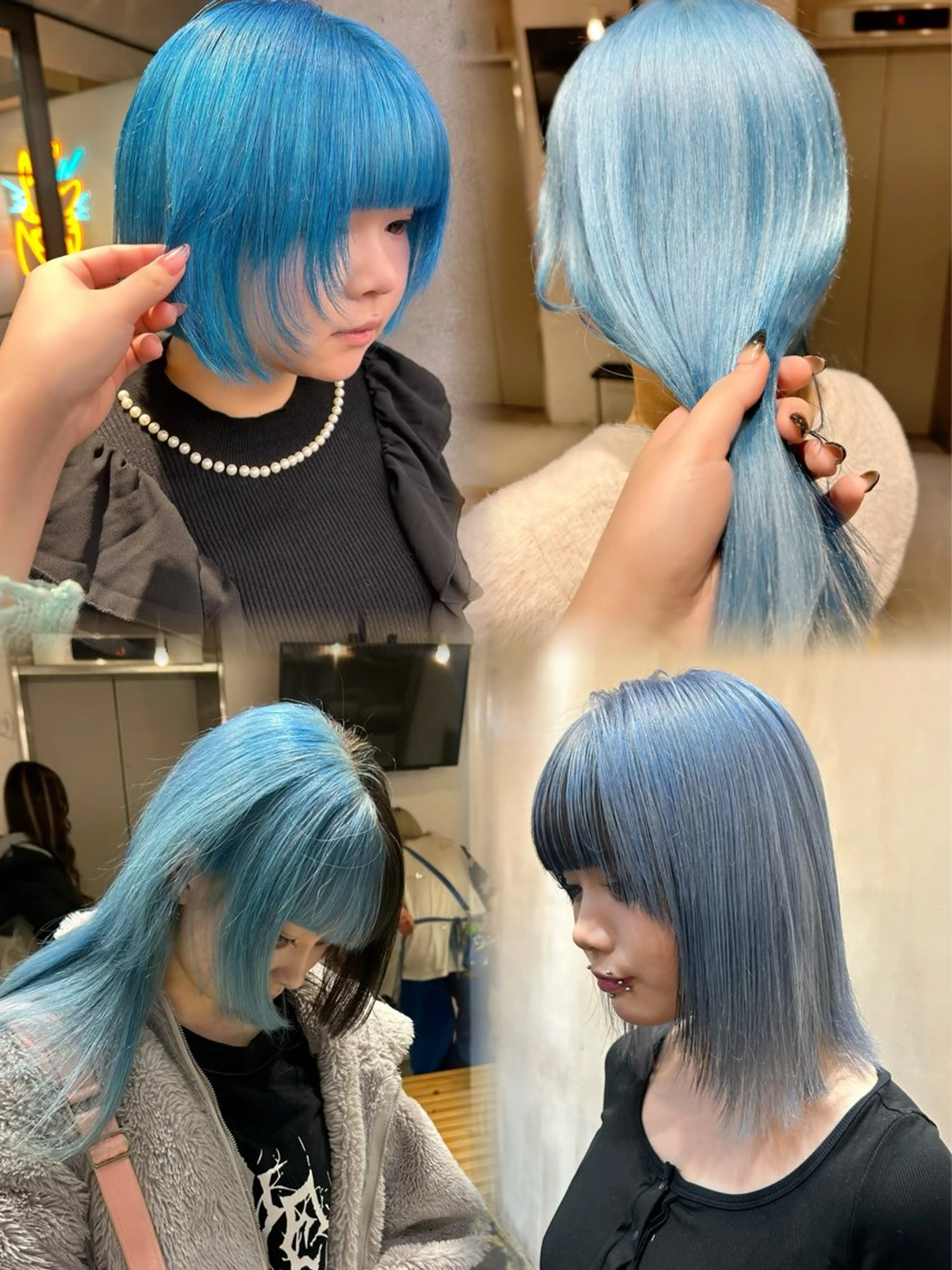 セミロング ヘアカラー トリートメント ハイトーン/ブリーチ 🧁soraのヘアスタイル