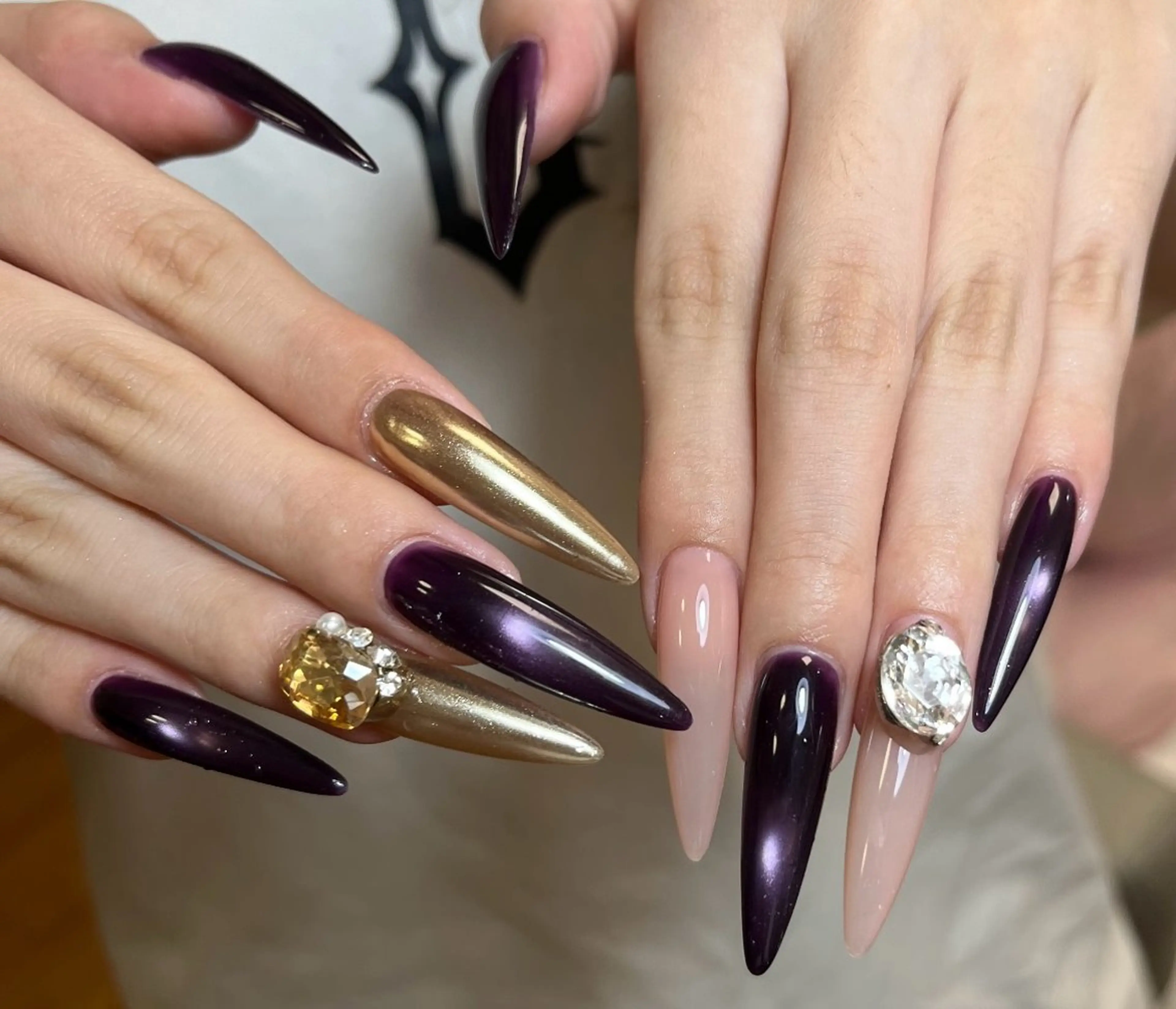 ネイル アートネイル フットネイル ジェルネイル マグネットネイル 持ち込み ハンドネイル B·U Nail大宮 長さだし専門店のネイルデザイン