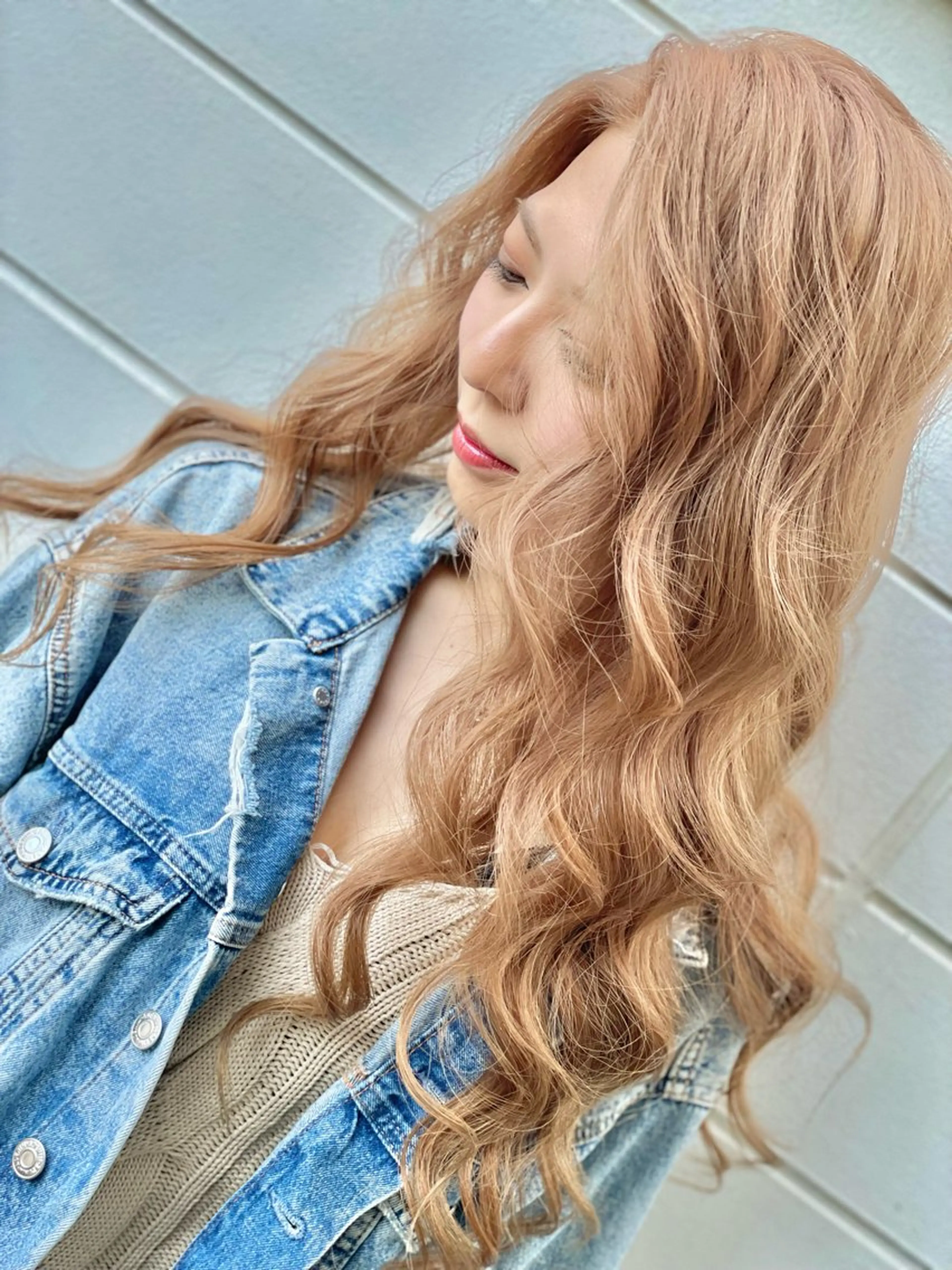 セミロング カラー ヘアアレンジ ベージュカラー ブリーチ ケアブリーチ ダブルカラー イルミナカラー ヘアカラー トリートメント 髪質改善×ハイトーン 中田啄也のヘアスタイル