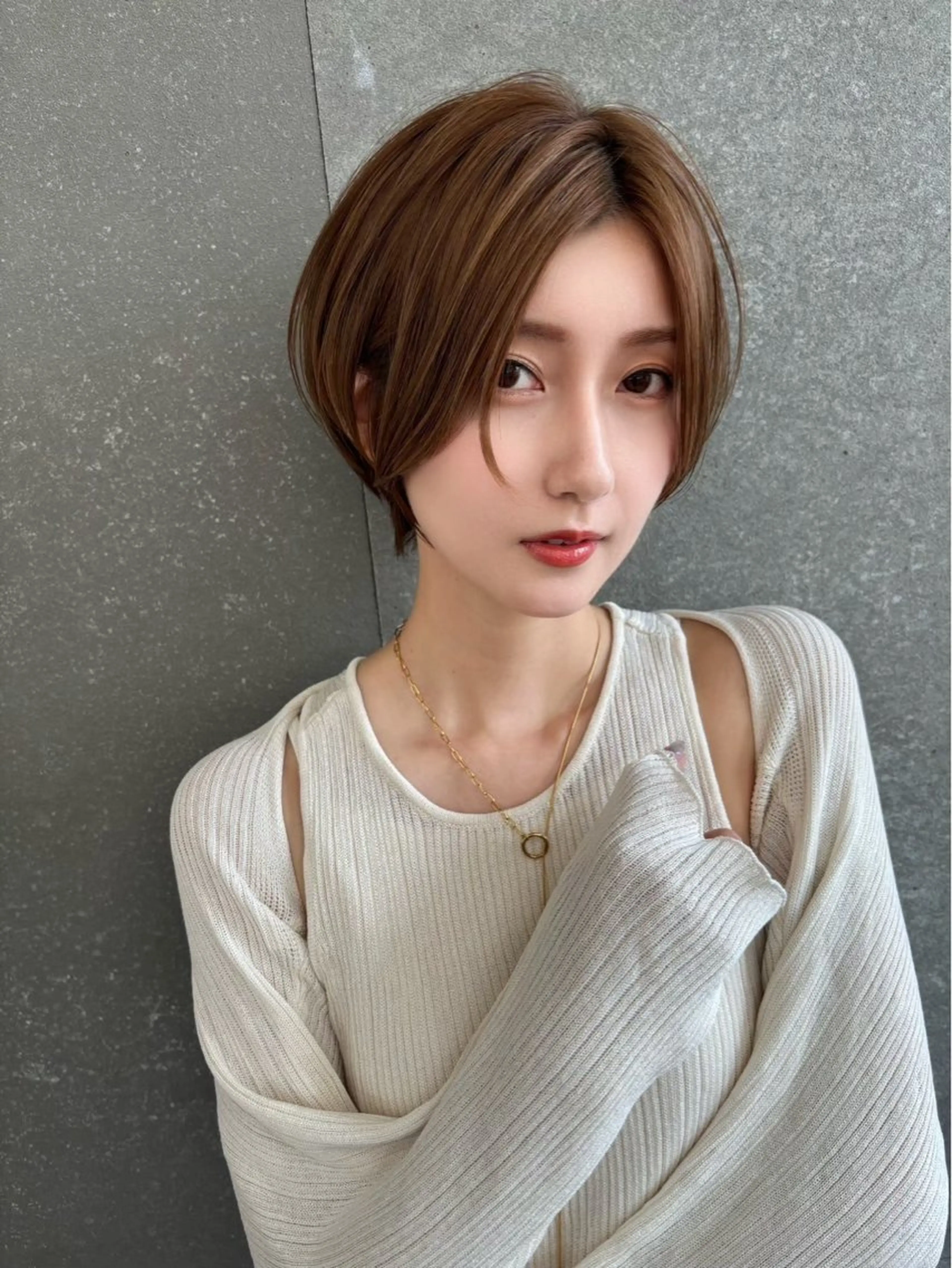 ショート カラー カット ヘアカラー トリートメント Lond Bloom 天神ショート/ボブのヘアスタイル
