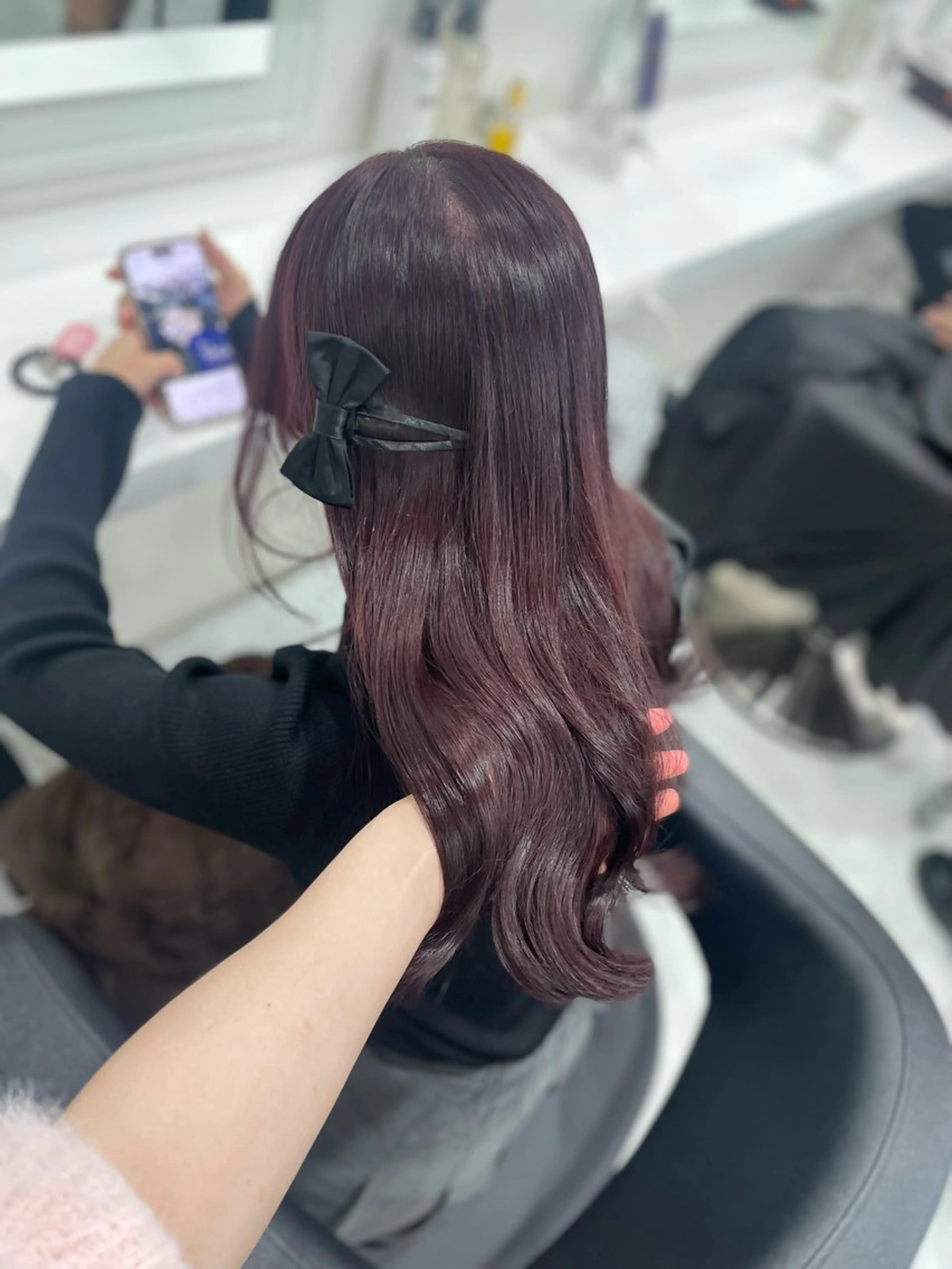 セミロング カラー ケアカラー 髪質改善 トリートメント 💗トレンドモテヘア Natsumi 💗のヘアスタイル