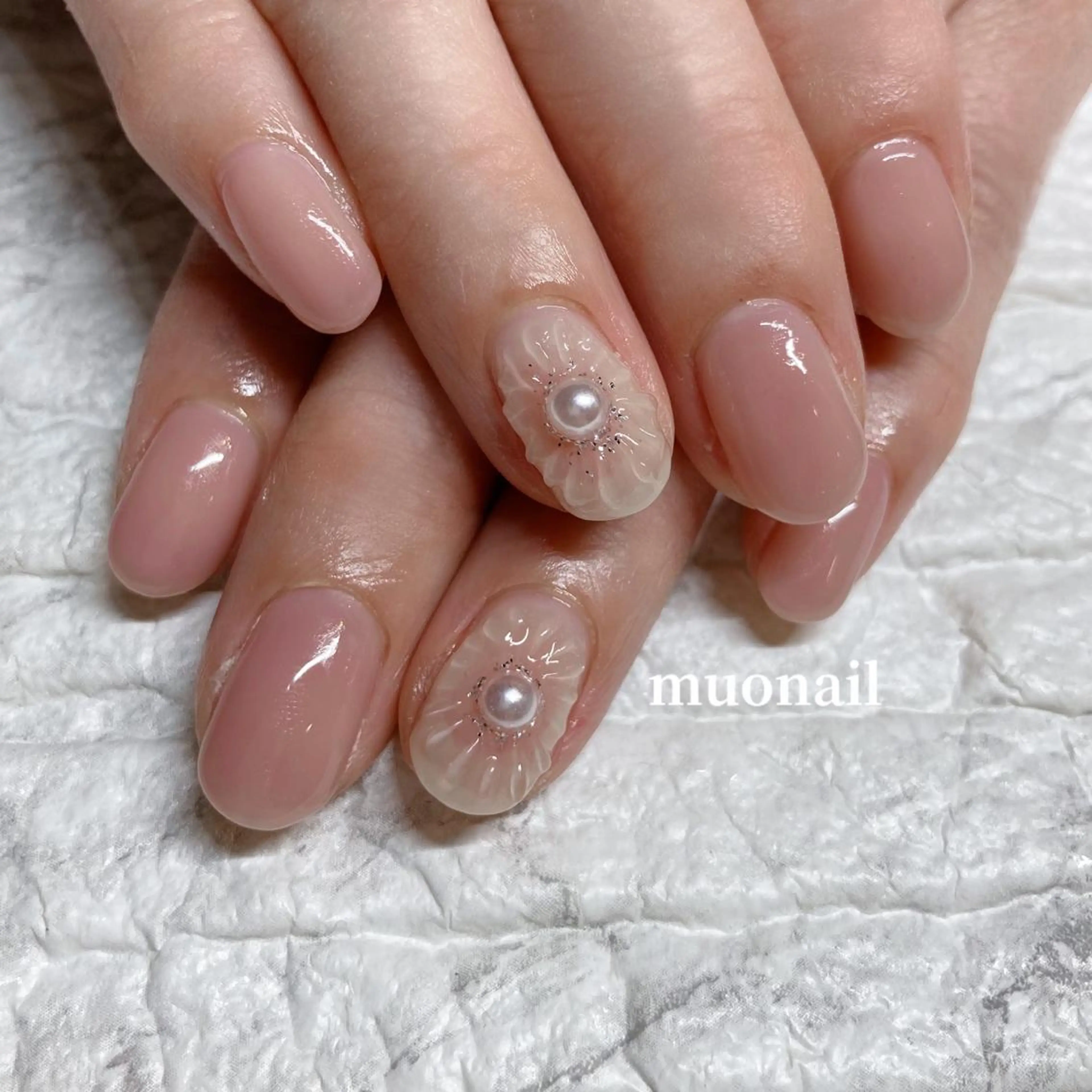 ネイル フラワーネイル ぷっくりネイル 中川 ほののネイルデザイン