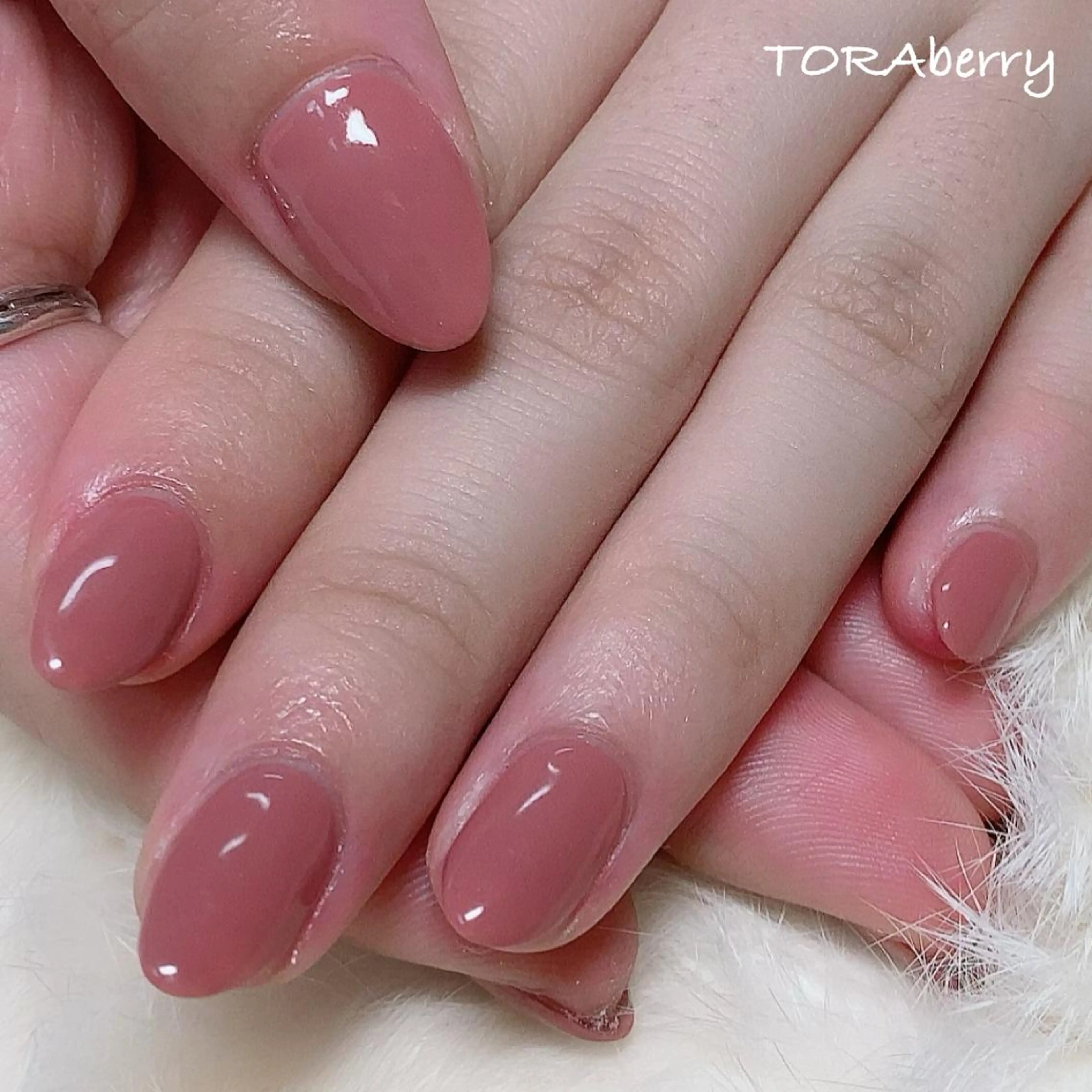 ネイル ピンク ピンクベージュ ハンドネイル ネイリスト なつみのネイルデザイン