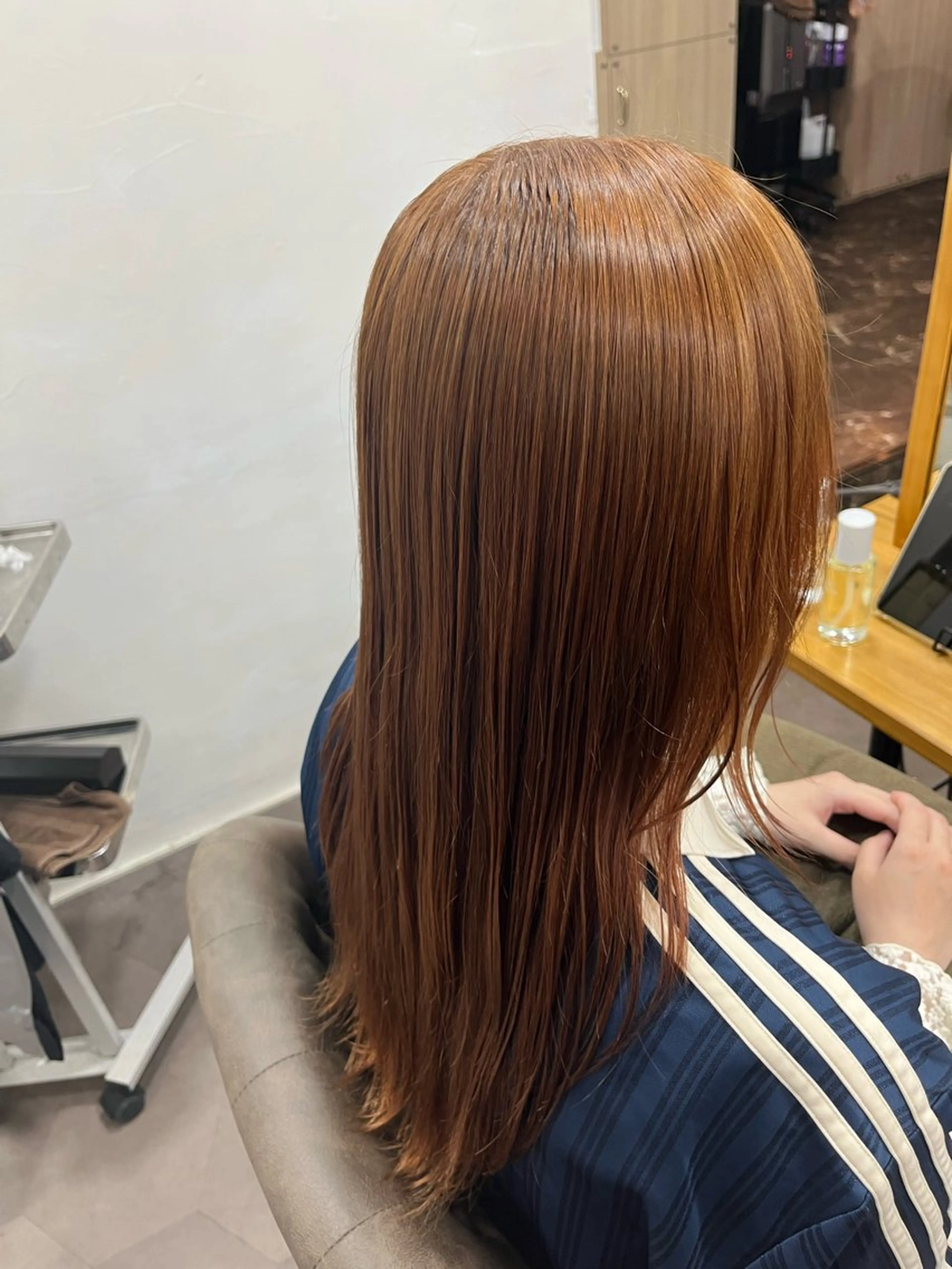 ロング ヘアカラー 縮毛矯正⚡️カラー いいじまのヘアスタイル