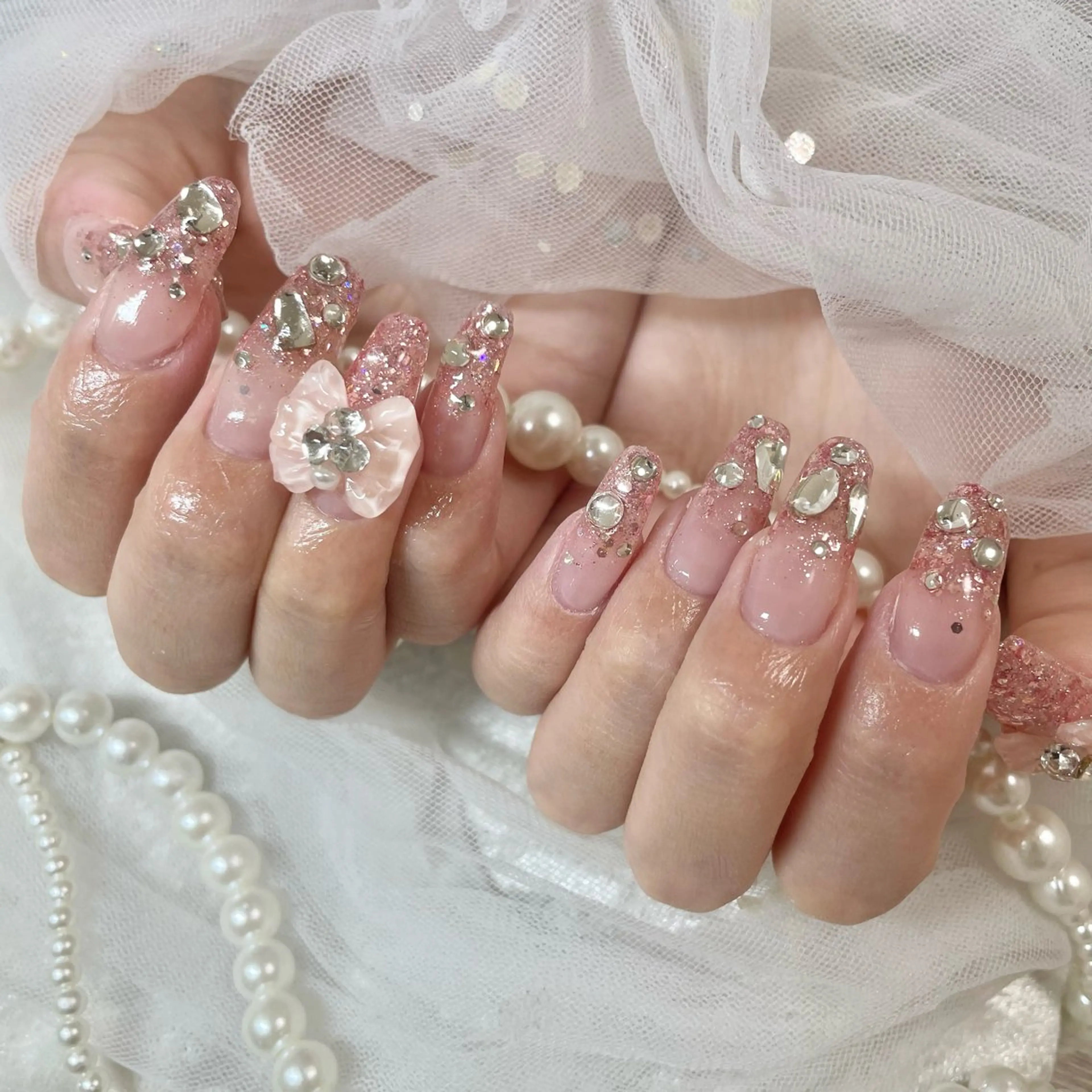 ネイル リボン 🎀AYAKO 🎀中韓ネイルのネイルデザイン