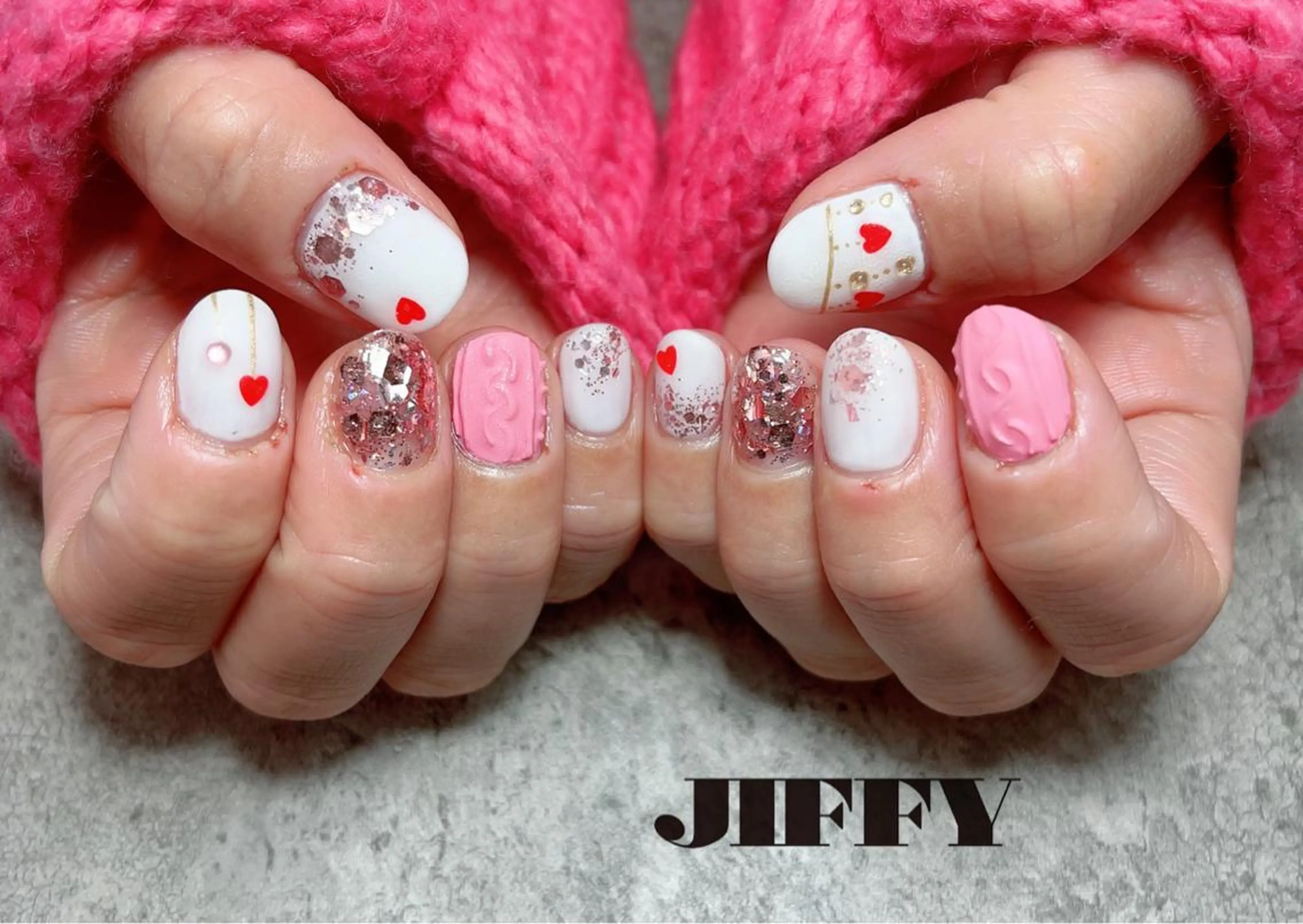 ネイル バレンタイン JIFFY nailstudioのネイルデザイン