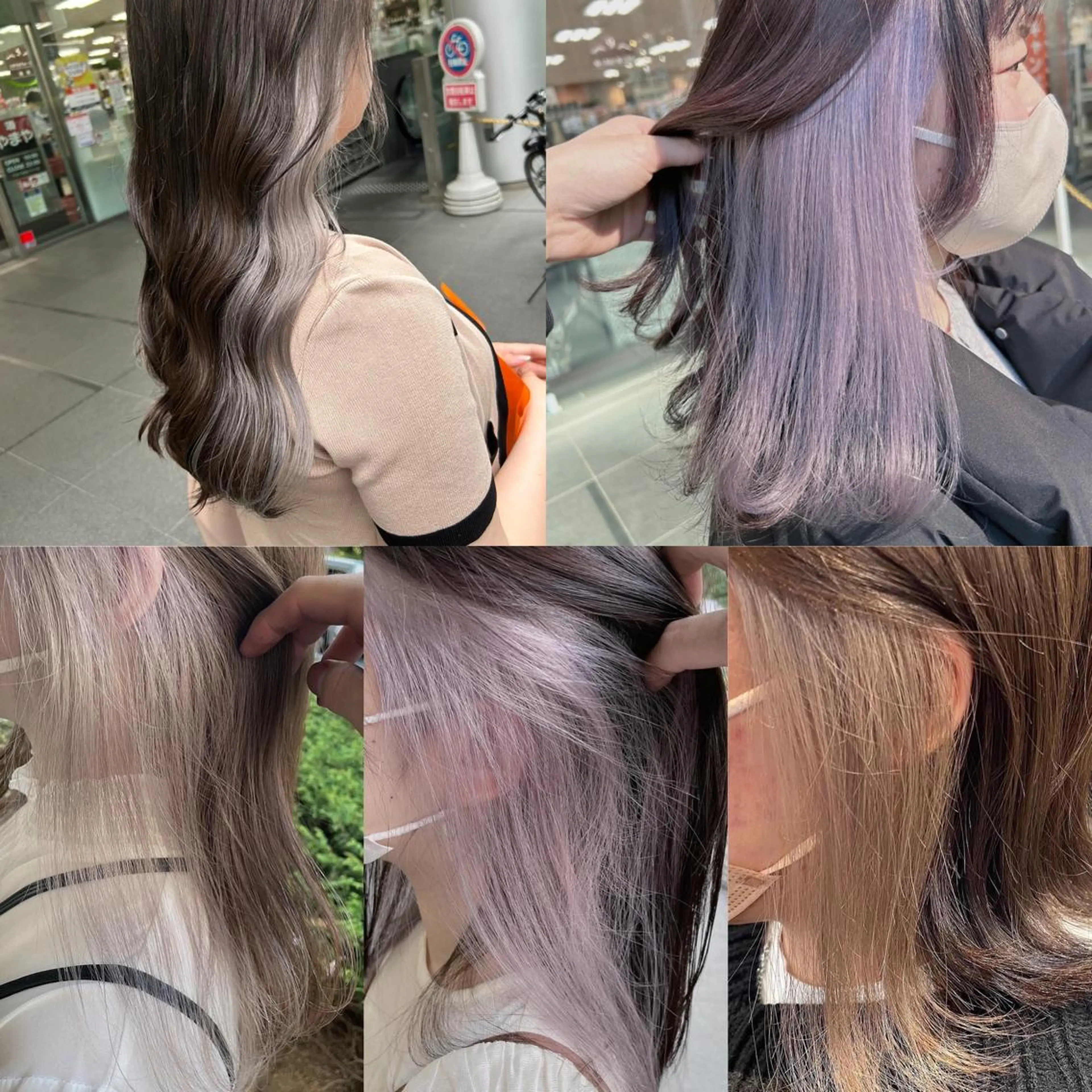 セミロング 梅田髪質改善💕 透明感カラーのヘアスタイル