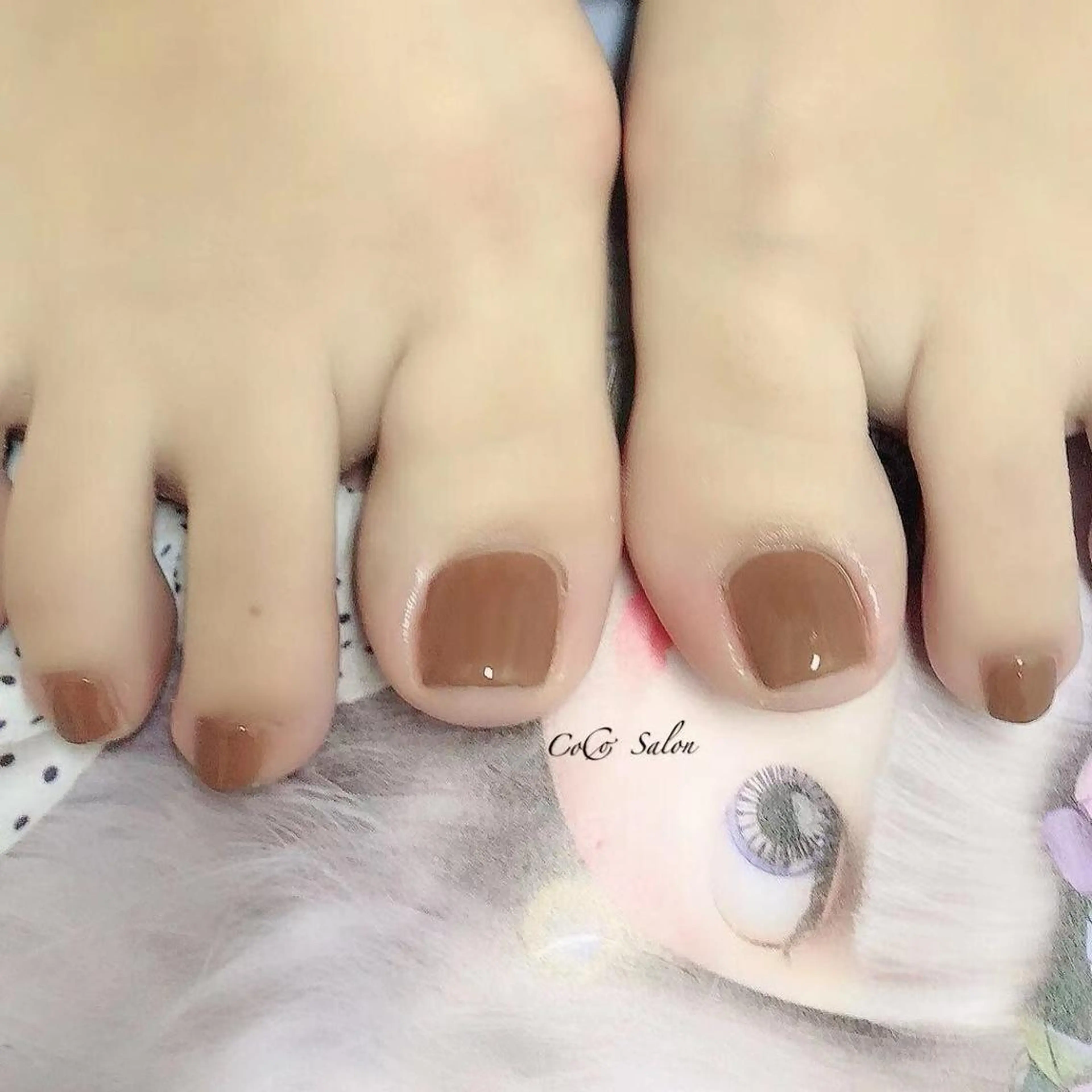 ネイル フットネイル ワンカラーネイル フットネイル CoCoSalon ネイル/まつ毛予約のネイルデザイン