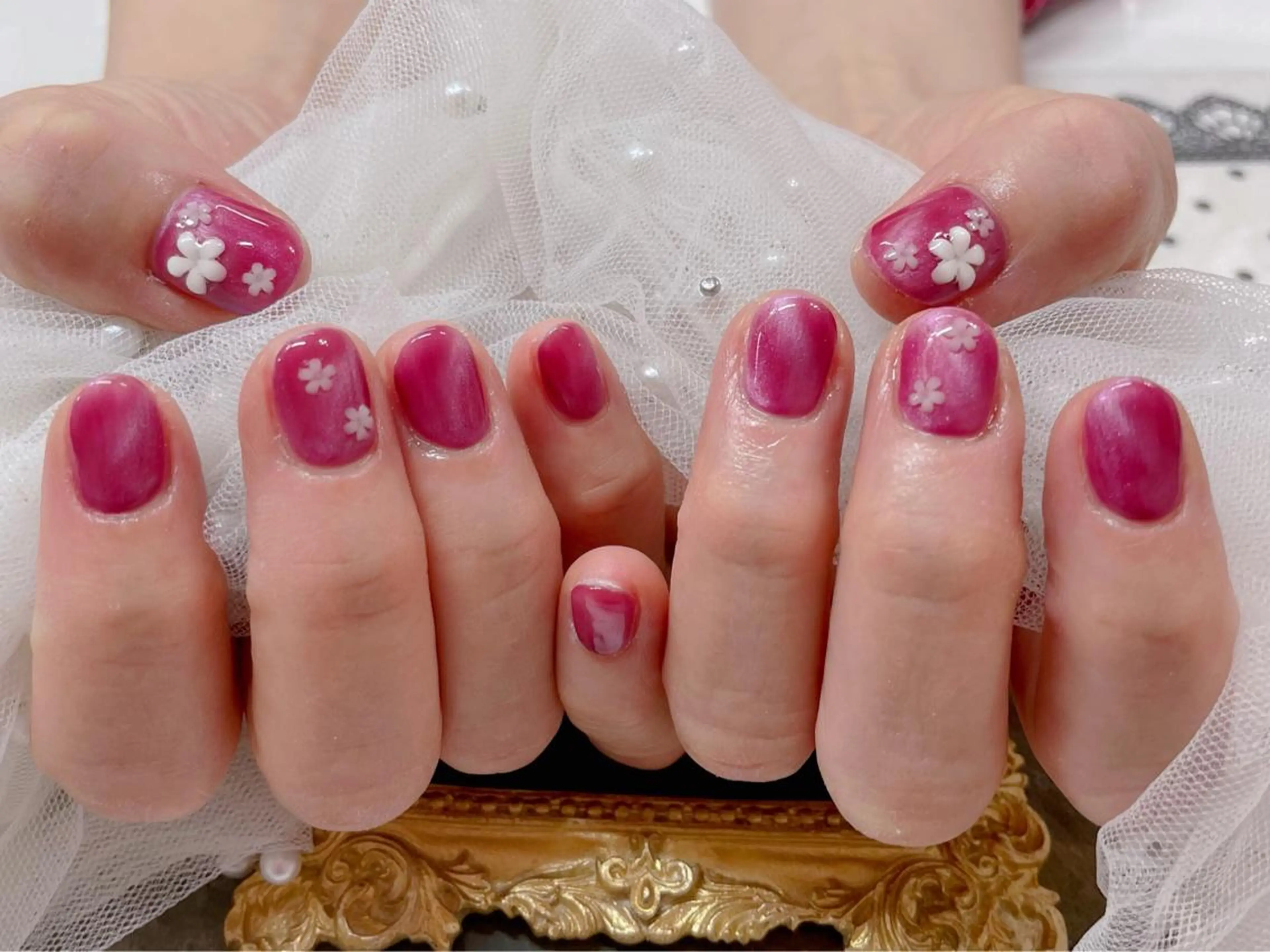 ネイル ハンドネイル マジック ミラーのネイルデザイン