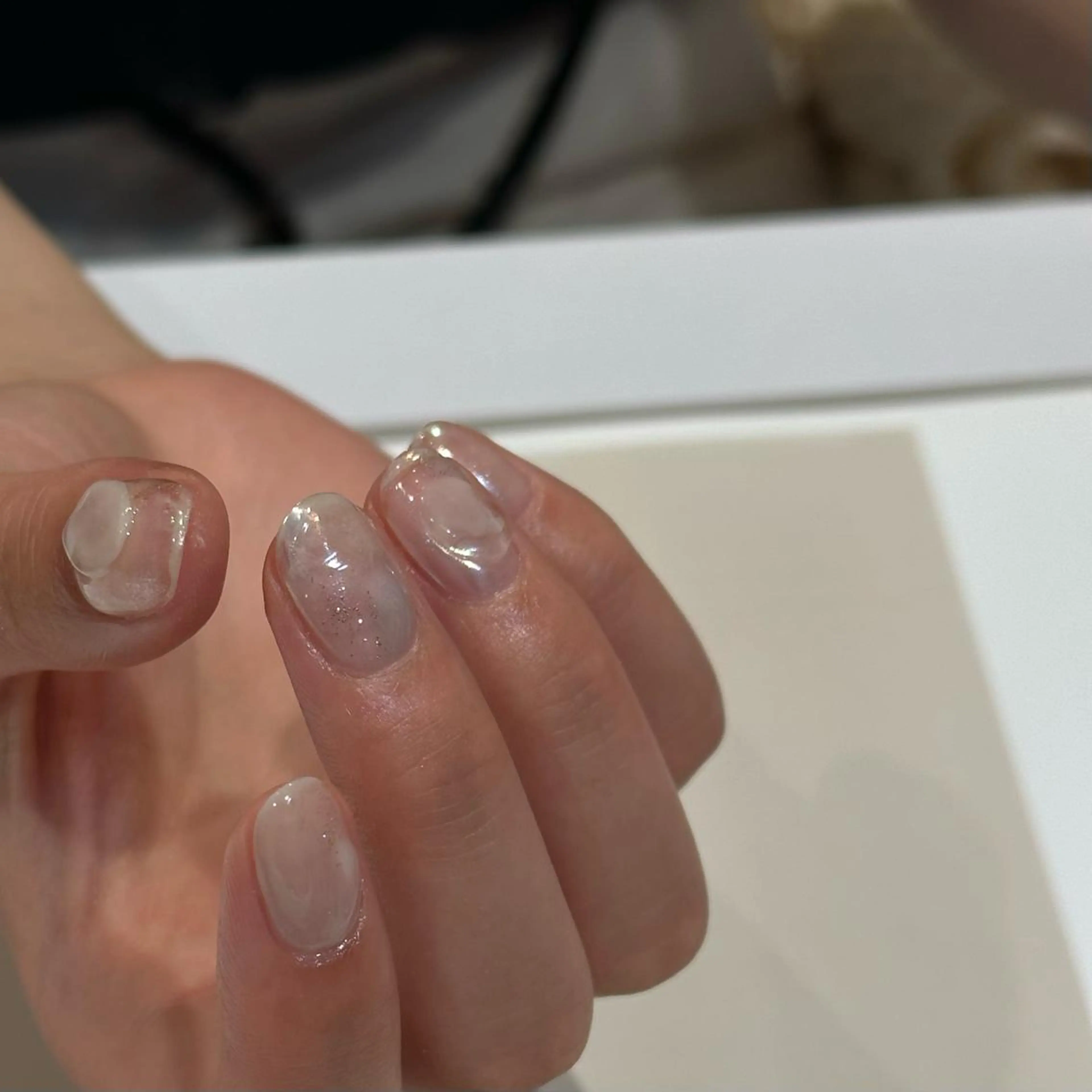 ショート カラー ネイル マツエク・マツパ アイブロウ クリアネイル ハンドネイル ar. harajukuのネイルデザイン