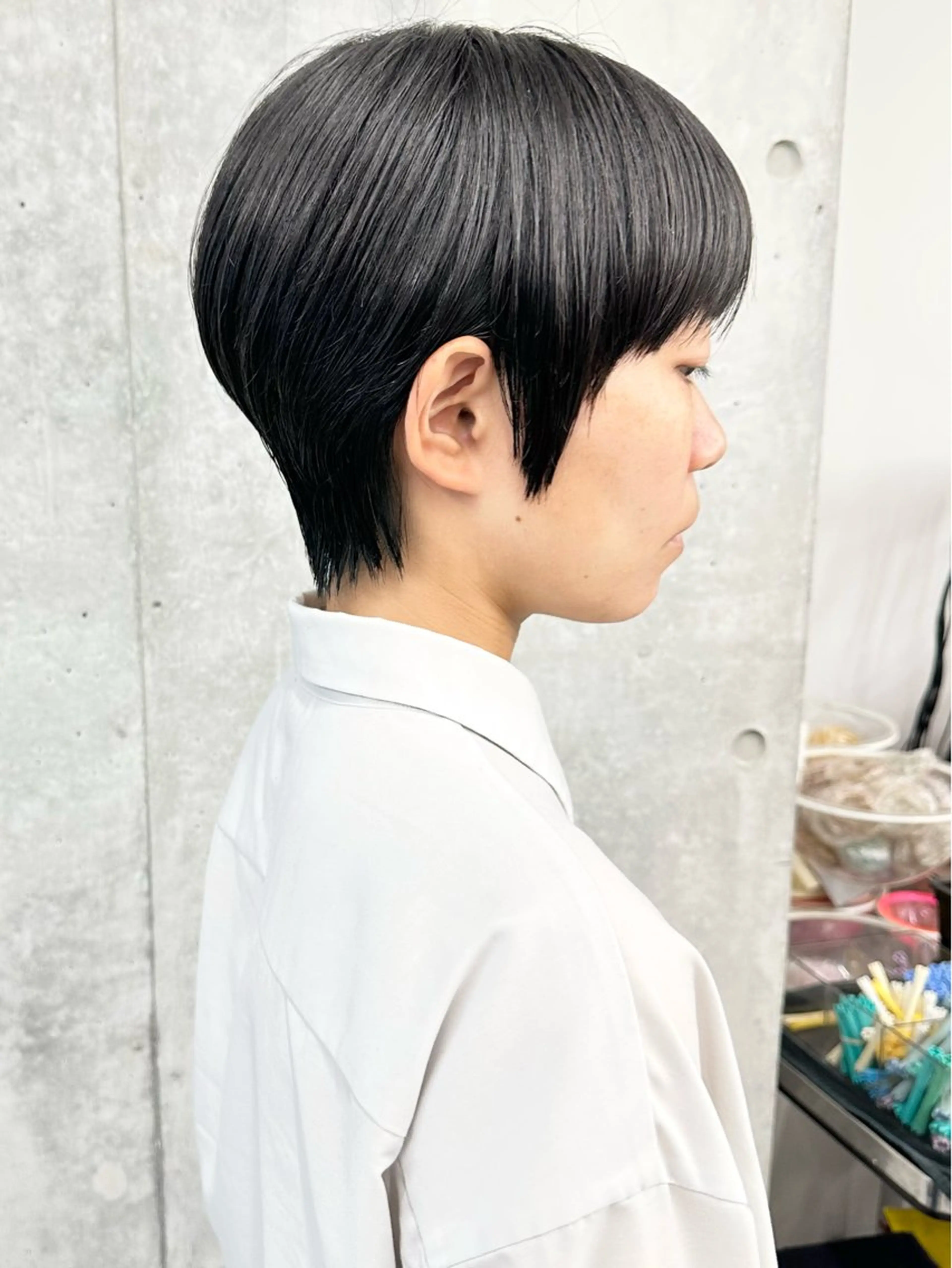 ショート カット ヘッドスパ ボブ/ゆるふわ ボブパーマ/とういのヘアスタイル