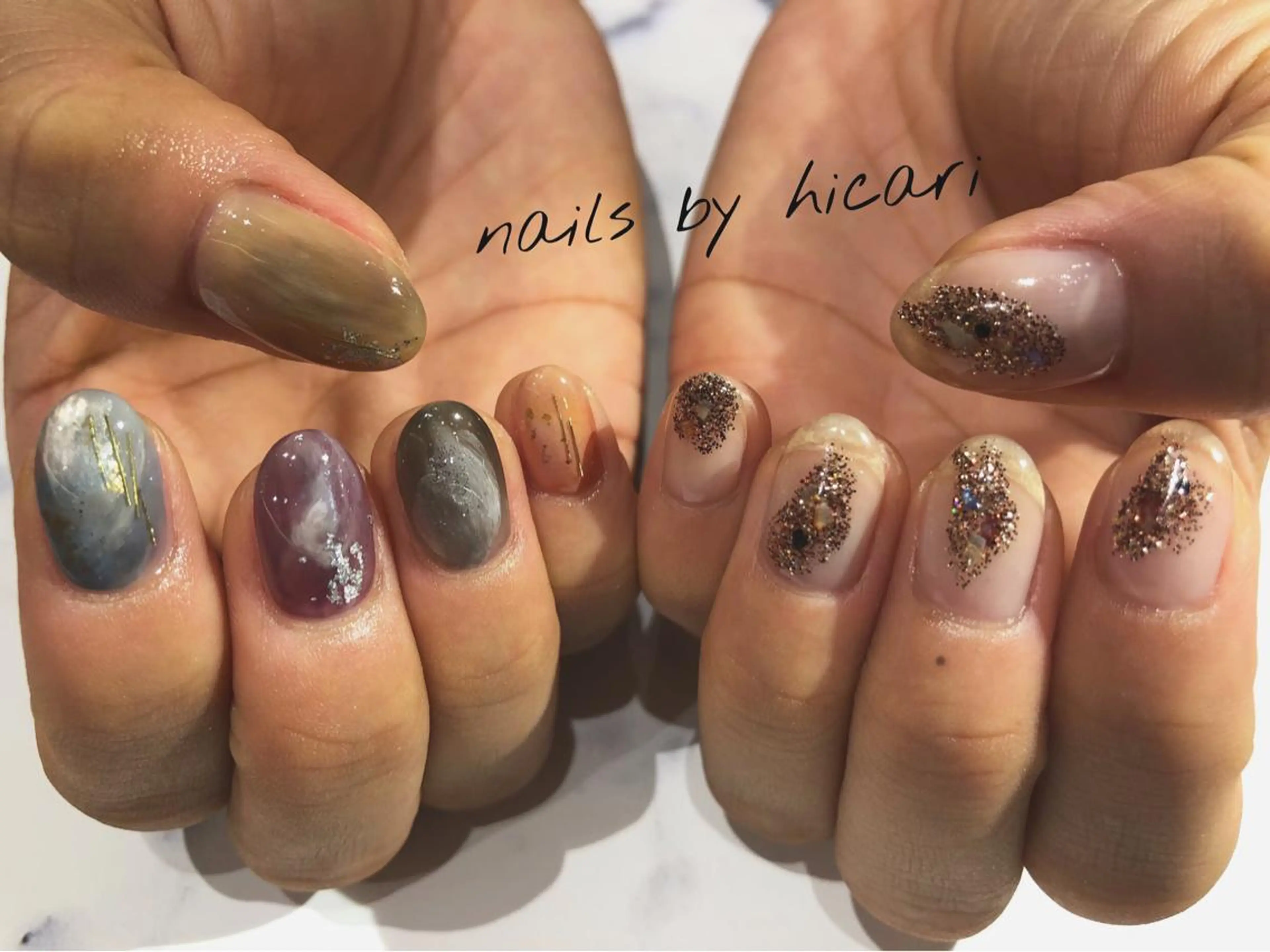 ショート カラー キッズ ネイル マツエク・マツパ illum hicariのネイルデザイン