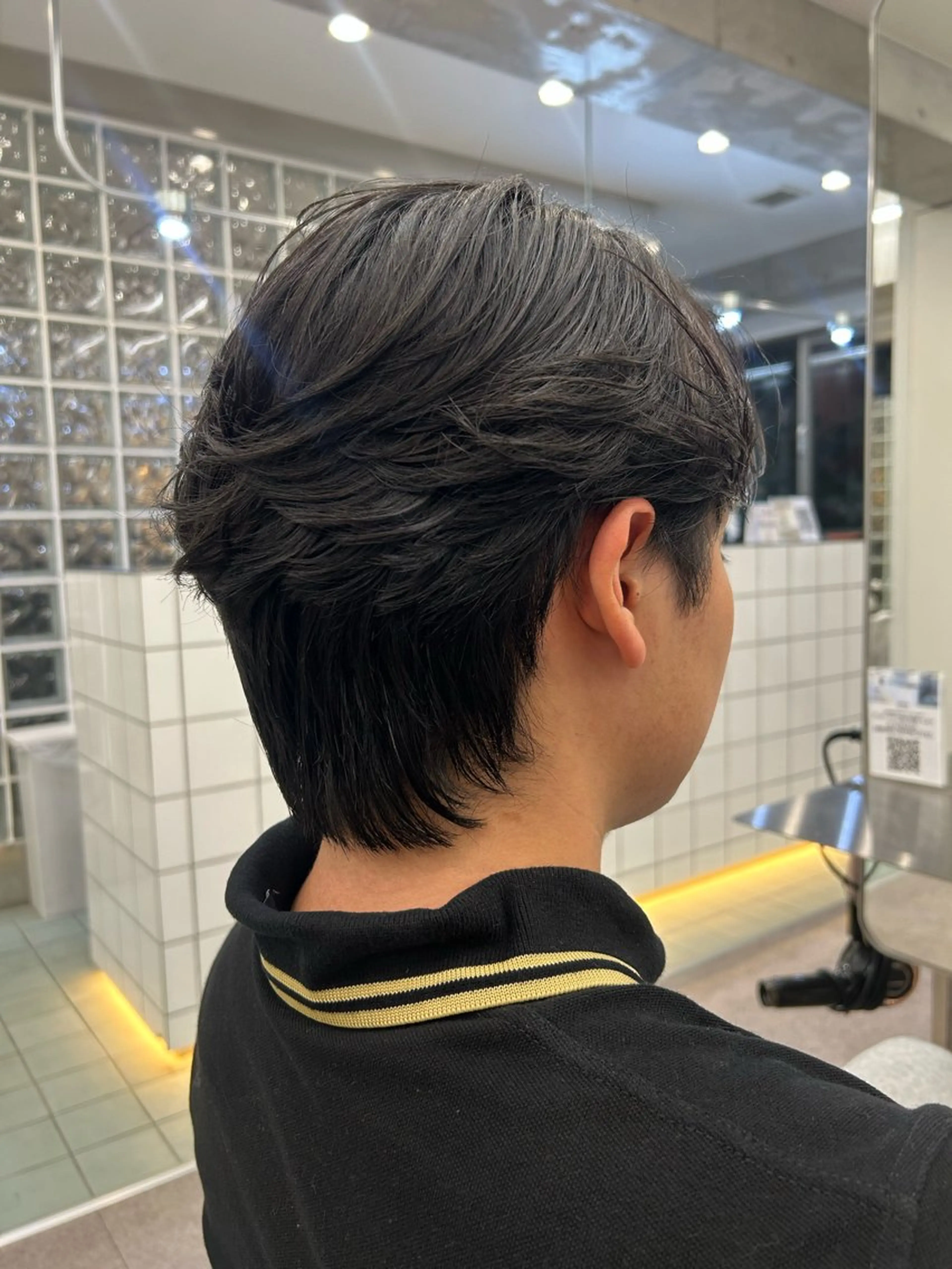 カラー メンズ メンズハイライト メンズハイトーン メンズ就活ヘア 学生（メンズ向け） 黒髪 ミルクティーベージュ /sara💛のヘアスタイル