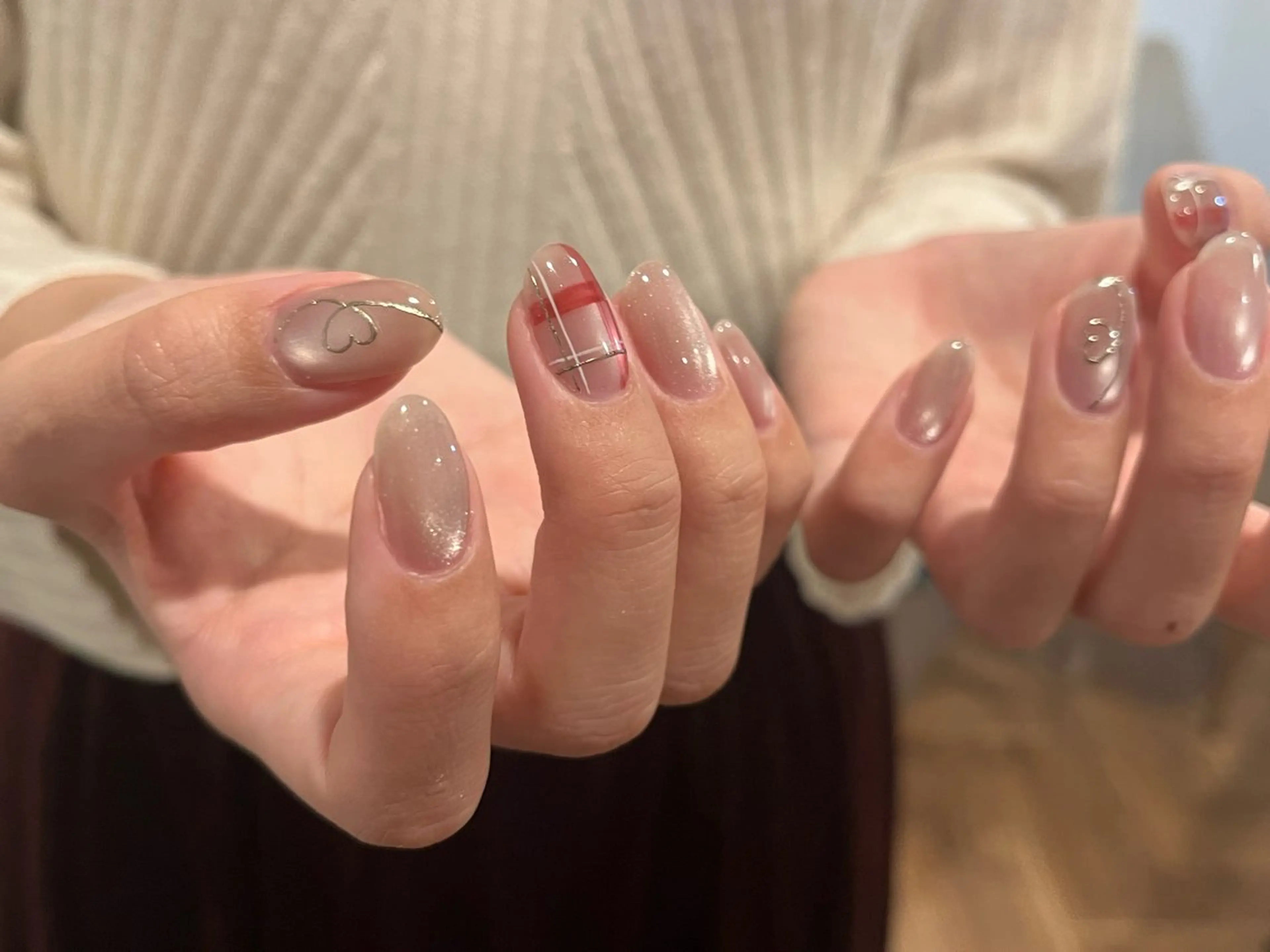 ネイル バレンタイン ハンドネイル Lia所属・eri chan nailのネイルデザイン